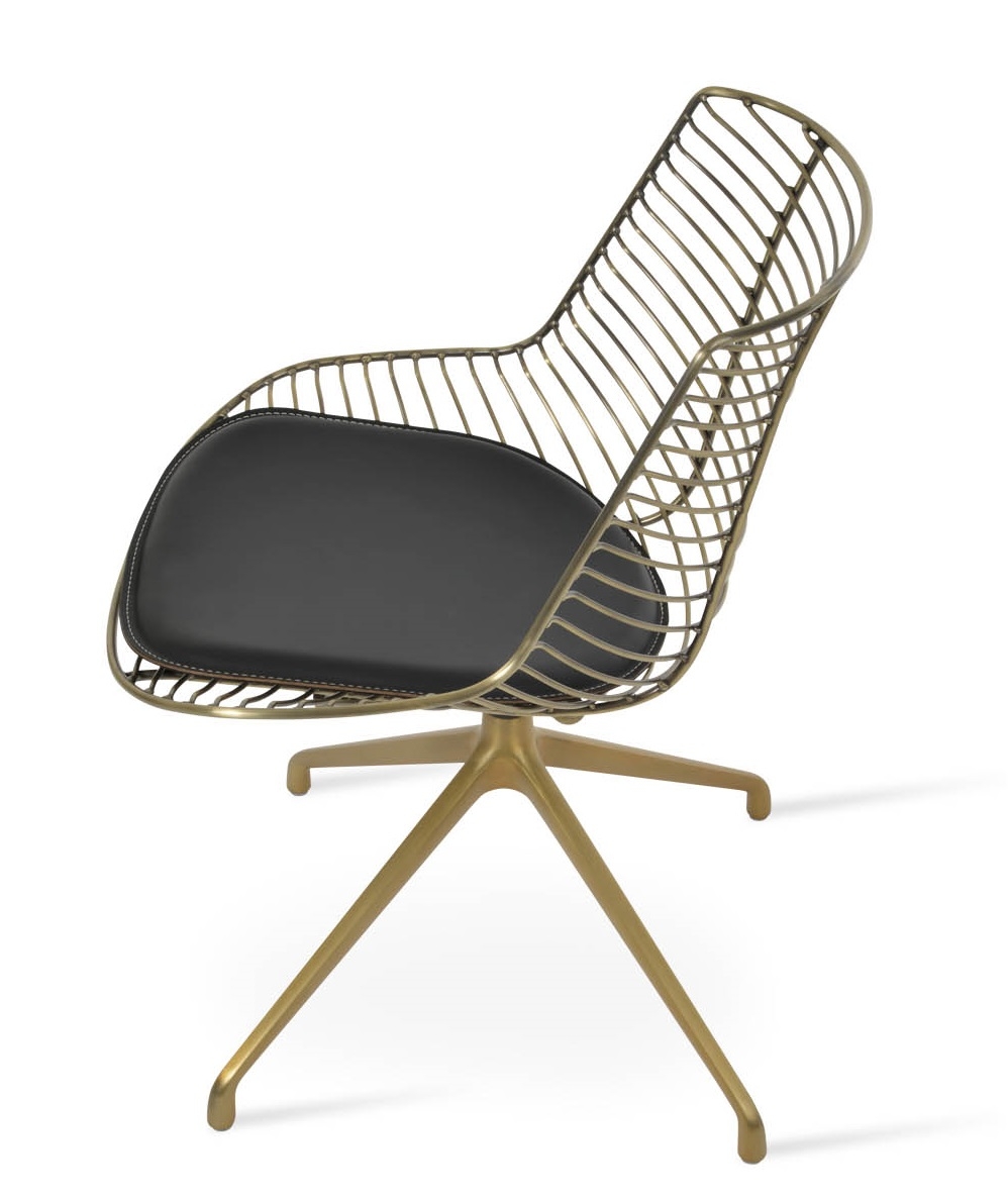 Tiger Metal Swivel Dining Chair w/Spider Base