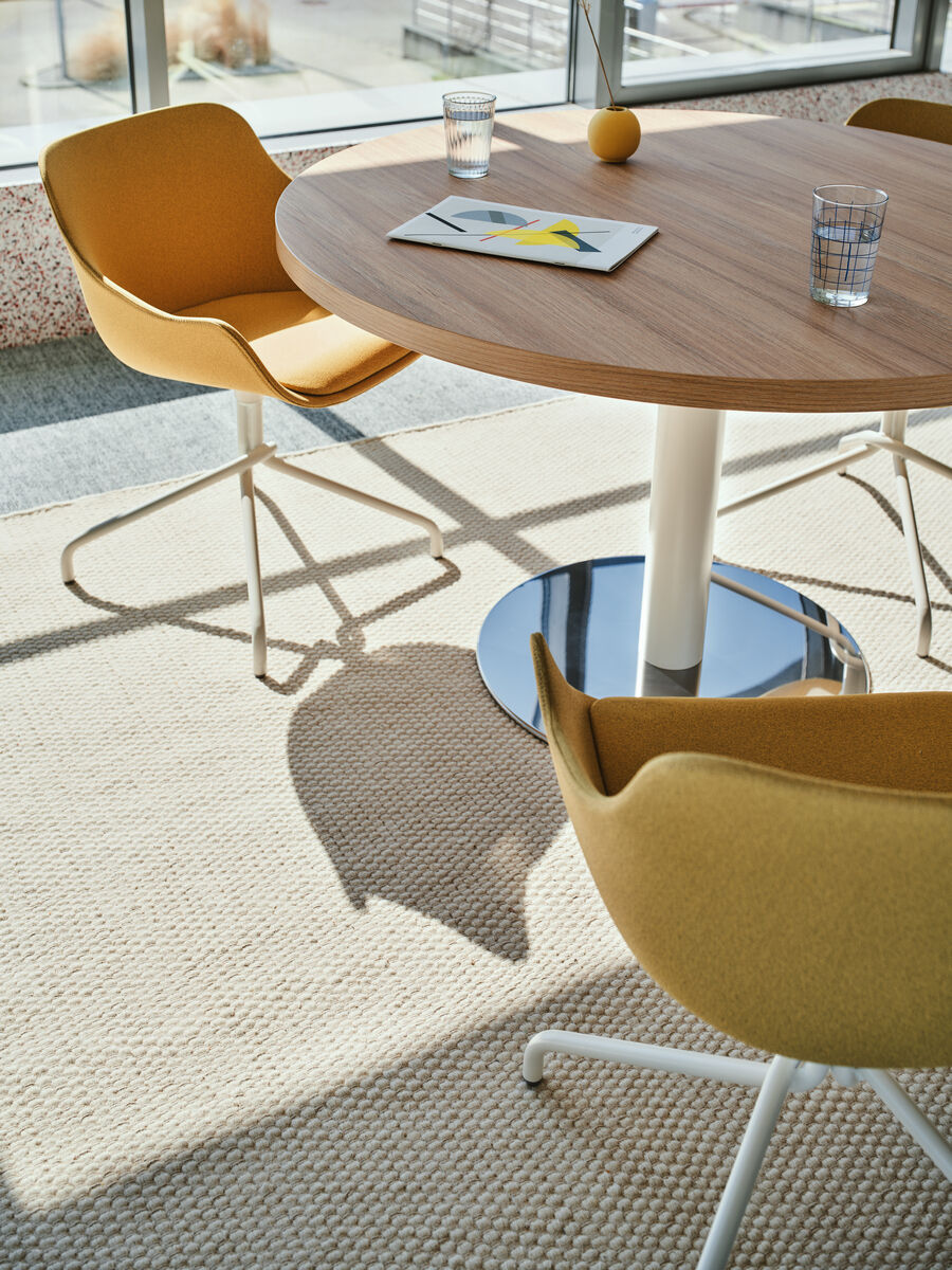 Mito MFC Round Cafe Table w/ Metal Disc Base