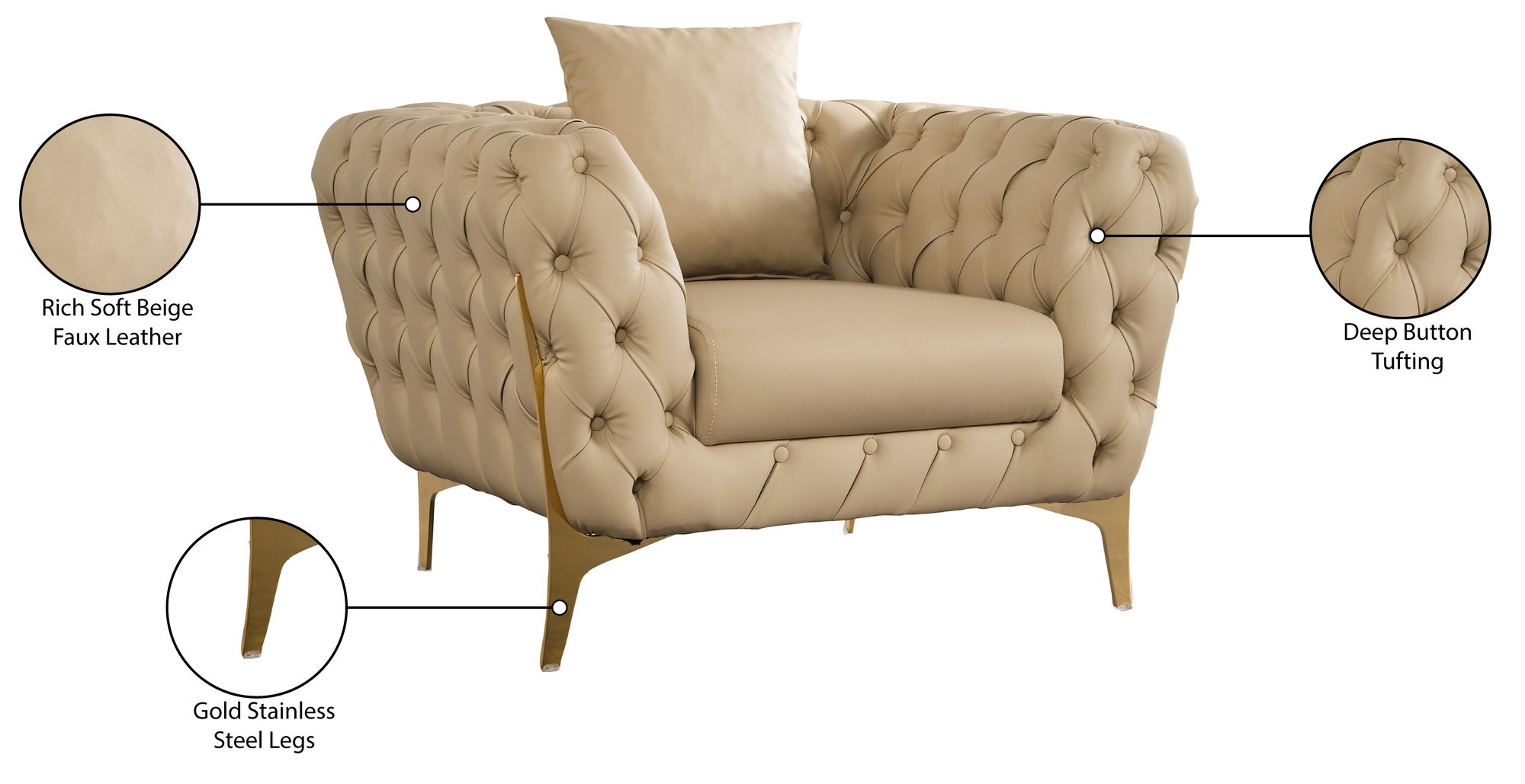 Aurora Faux Leather Chair