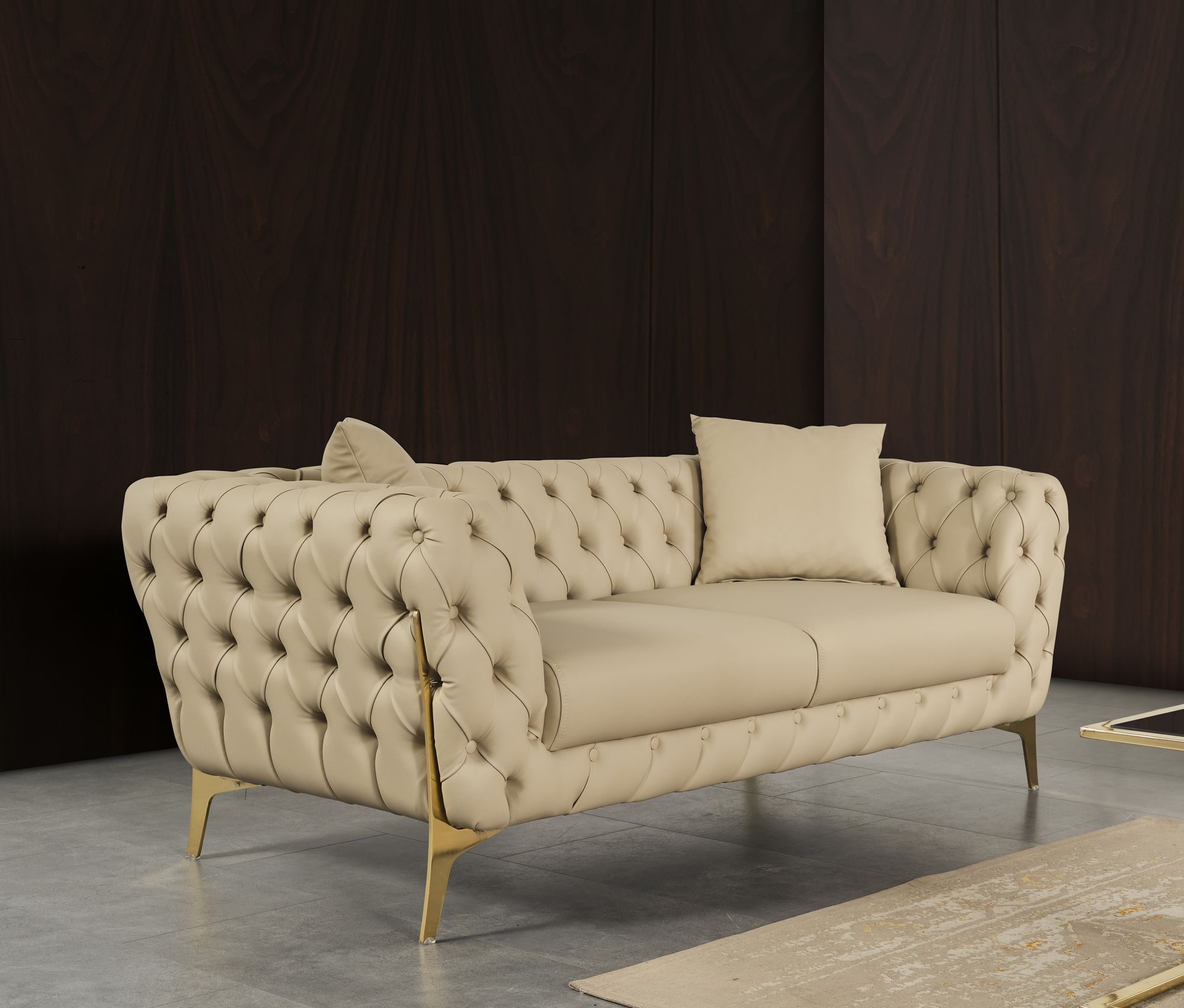 Aurora Faux Leather Loveseat