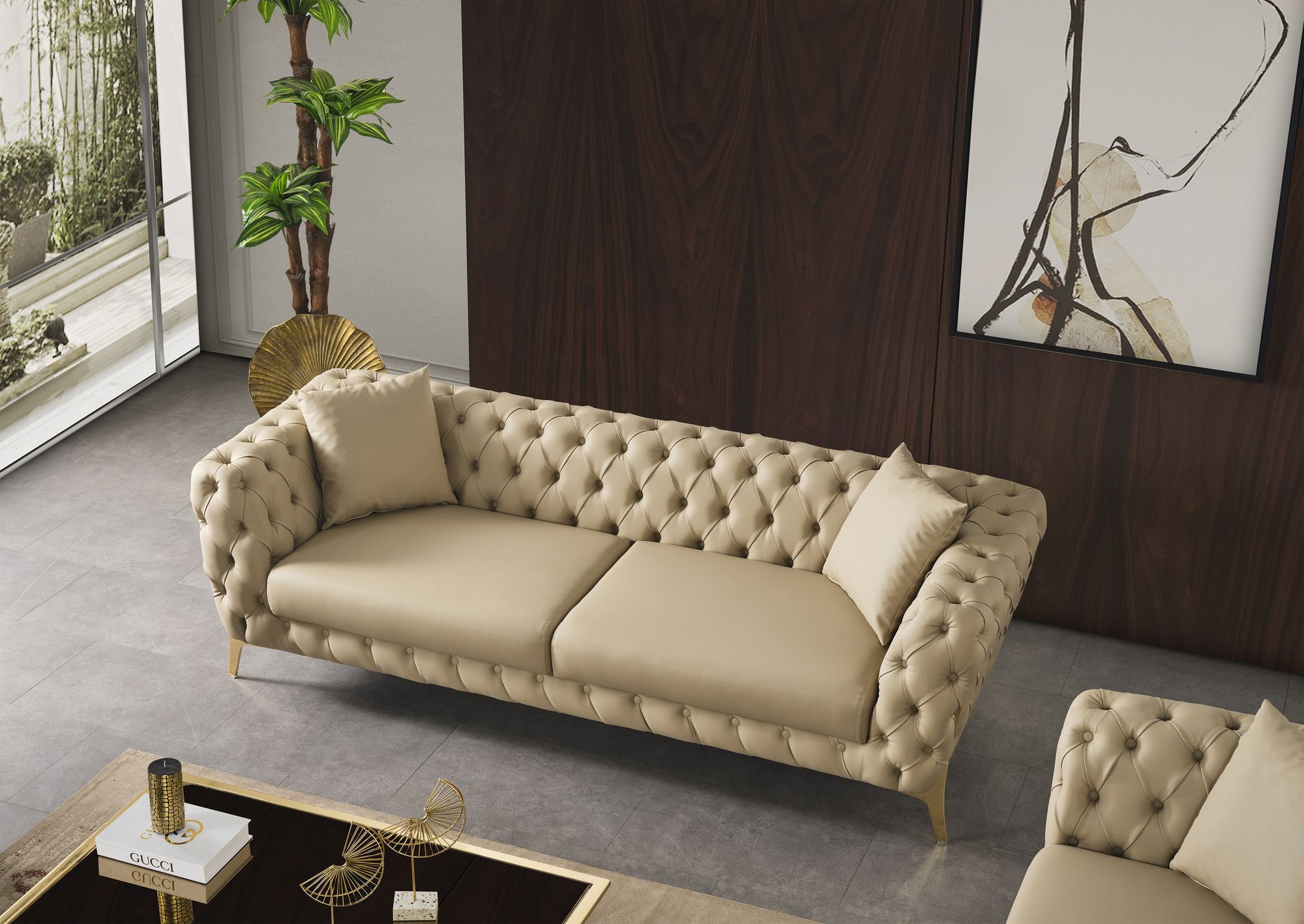 Aurora Faux Leather Loveseat