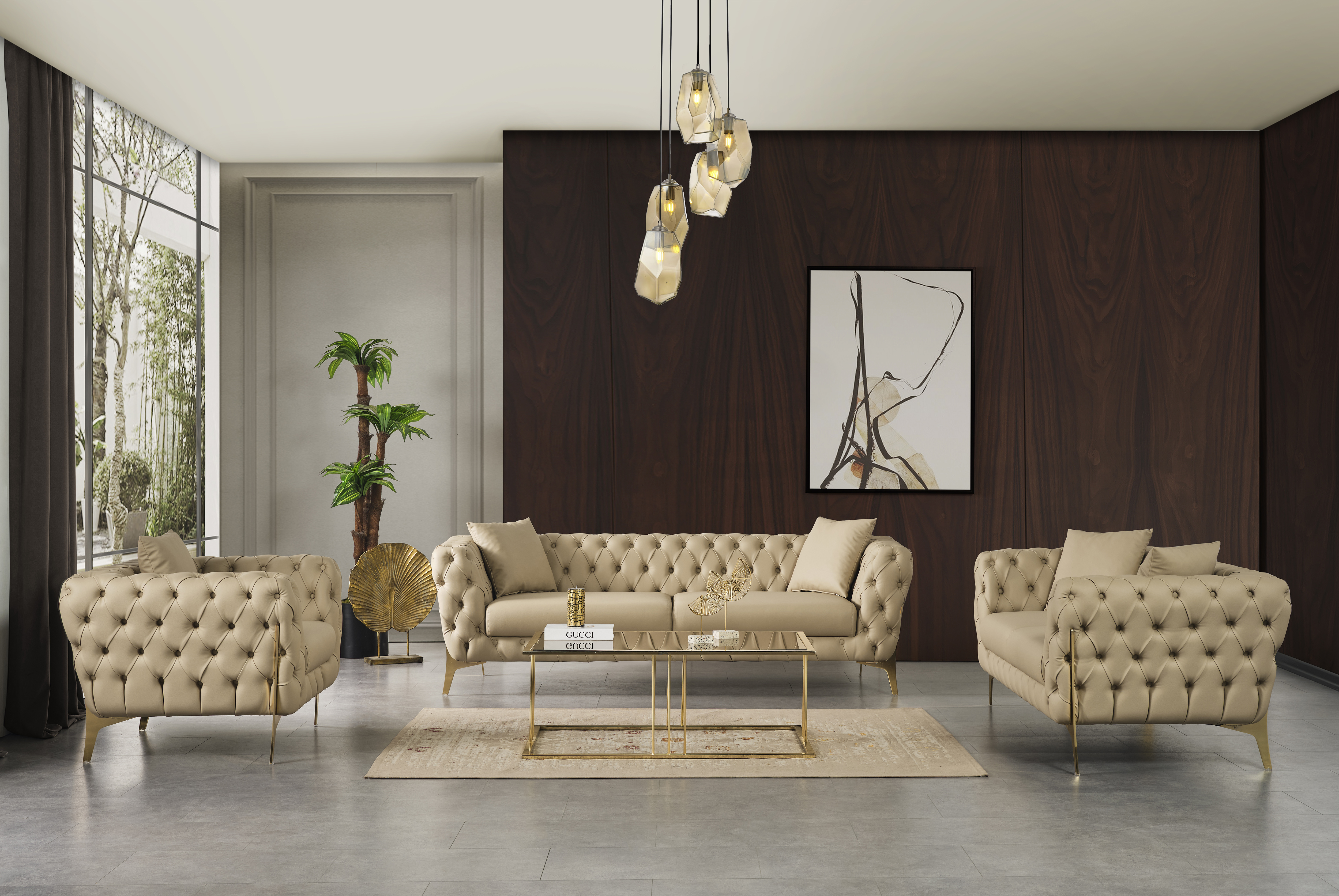 Aurora Faux Leather Sofa