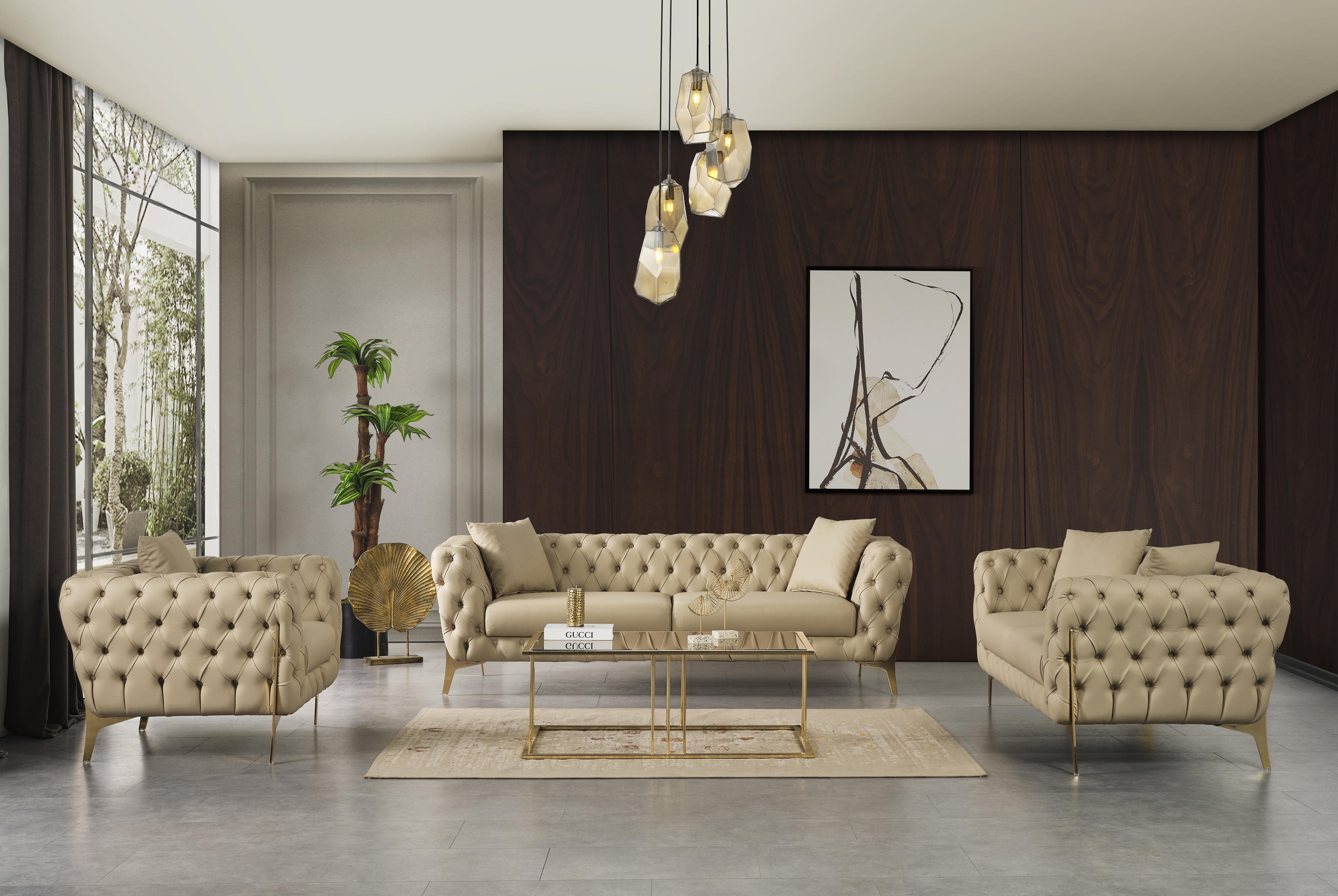Aurora Faux Leather Sofa