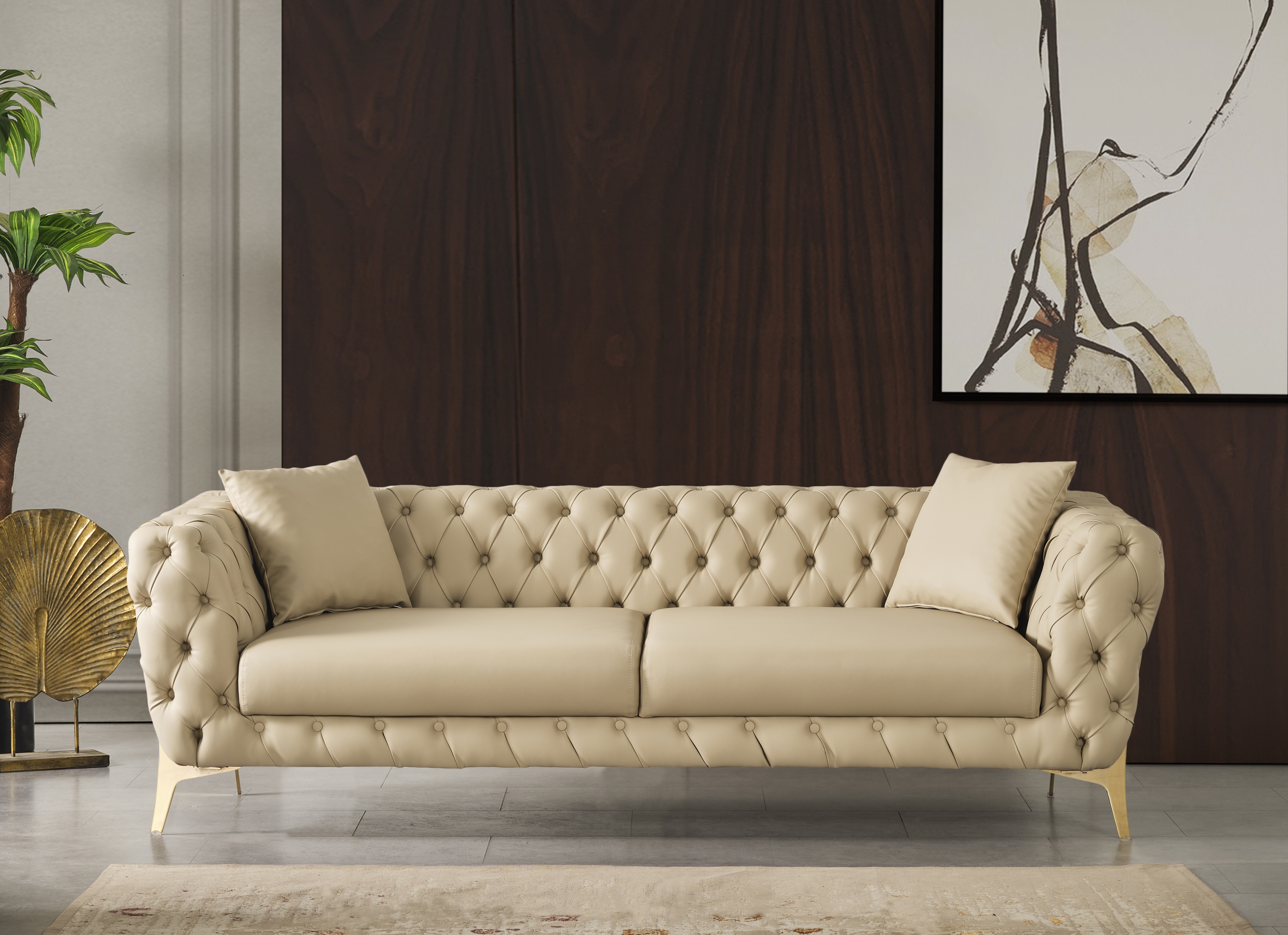 Aurora Faux Leather Sofa