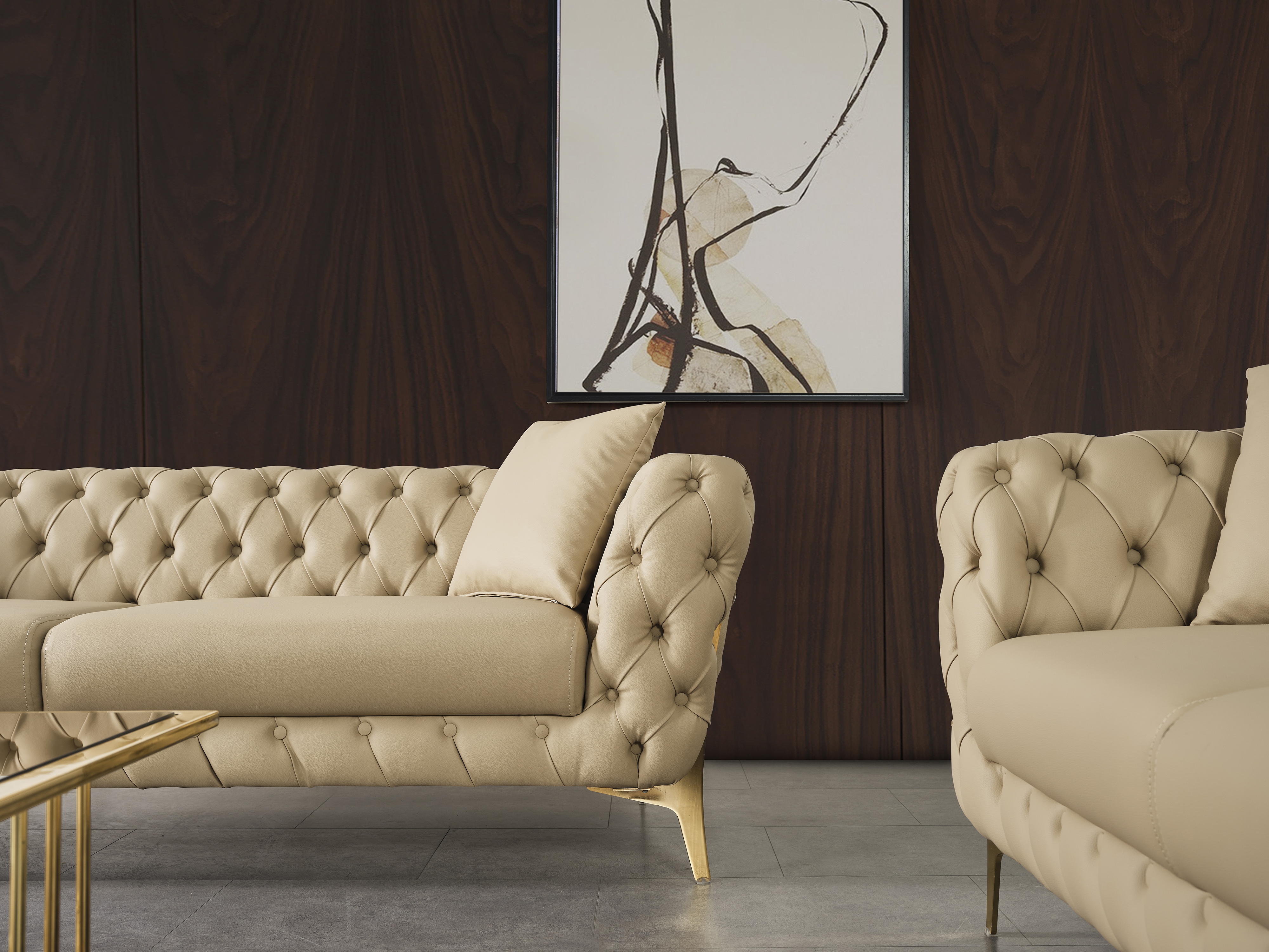 Aurora Faux Leather Sofa