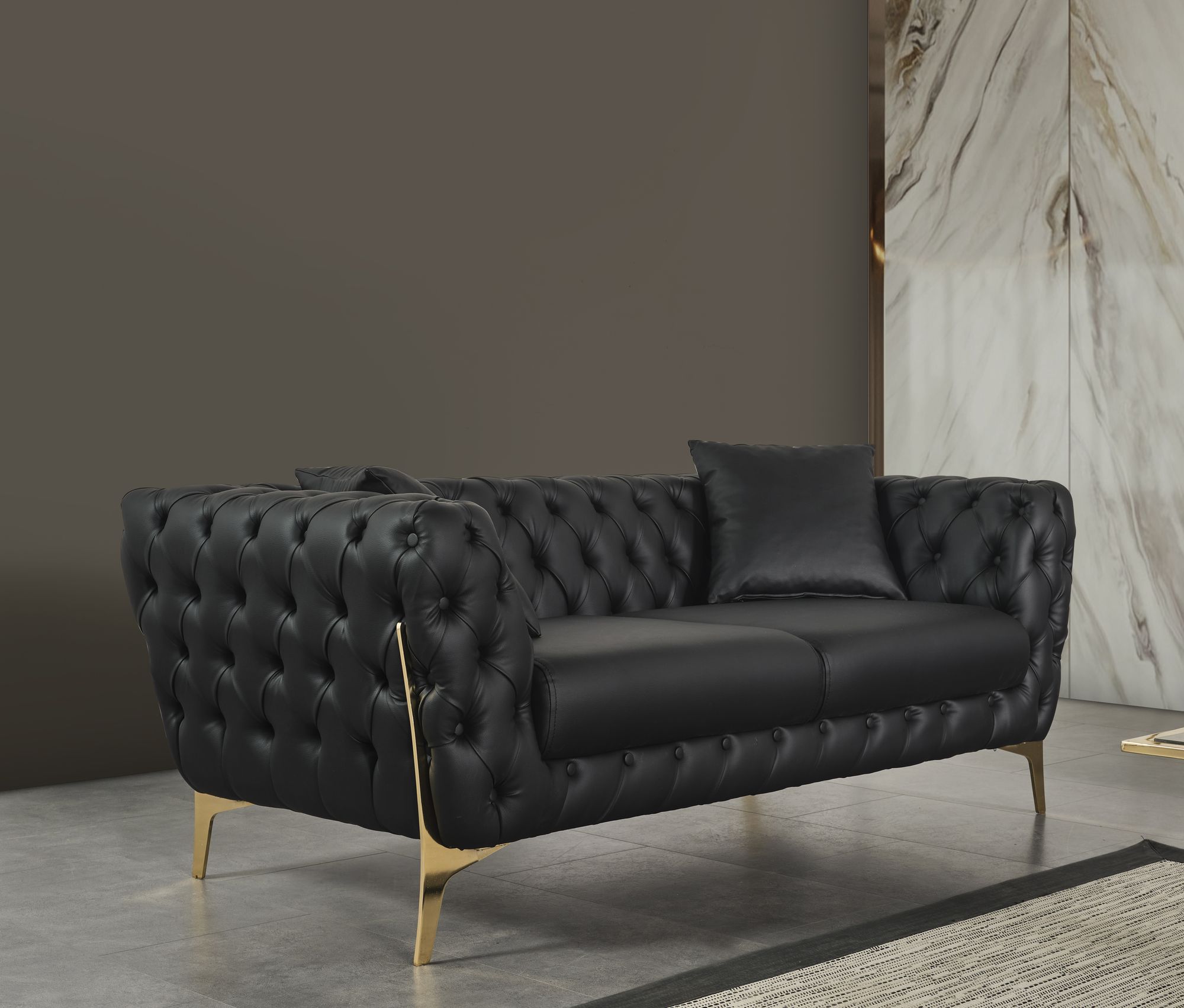 Aurora Faux Leather Loveseat