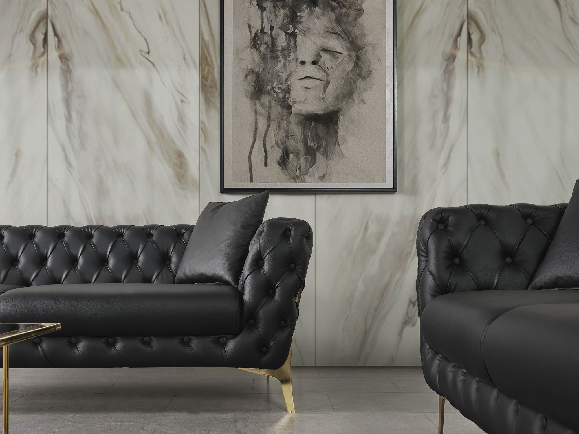 Aurora Faux Leather Loveseat