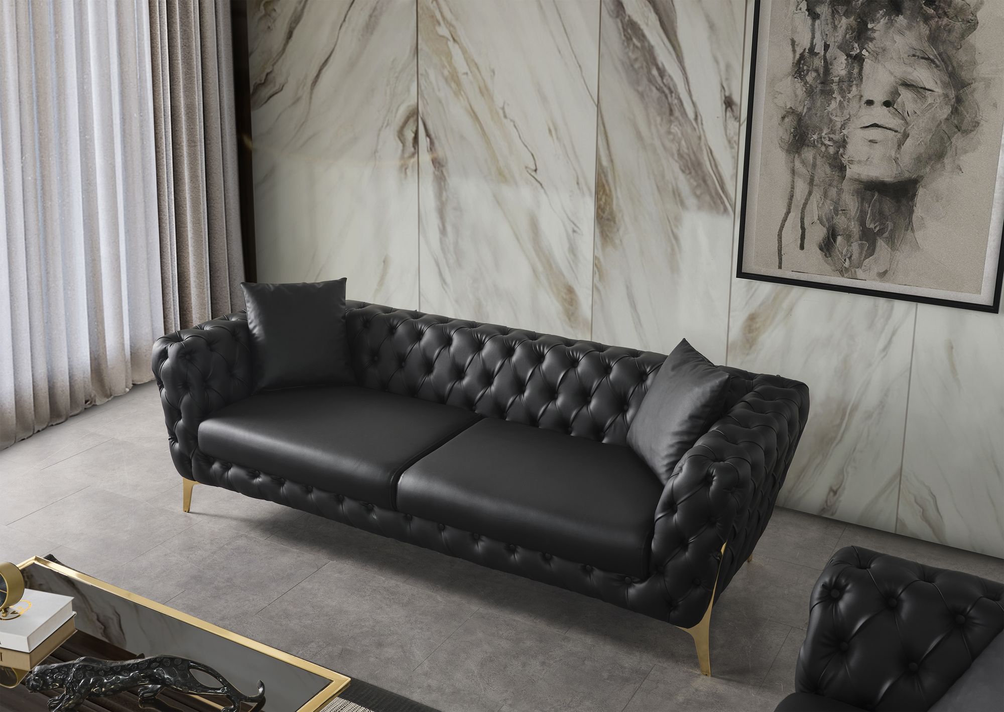 Aurora Faux Leather Loveseat