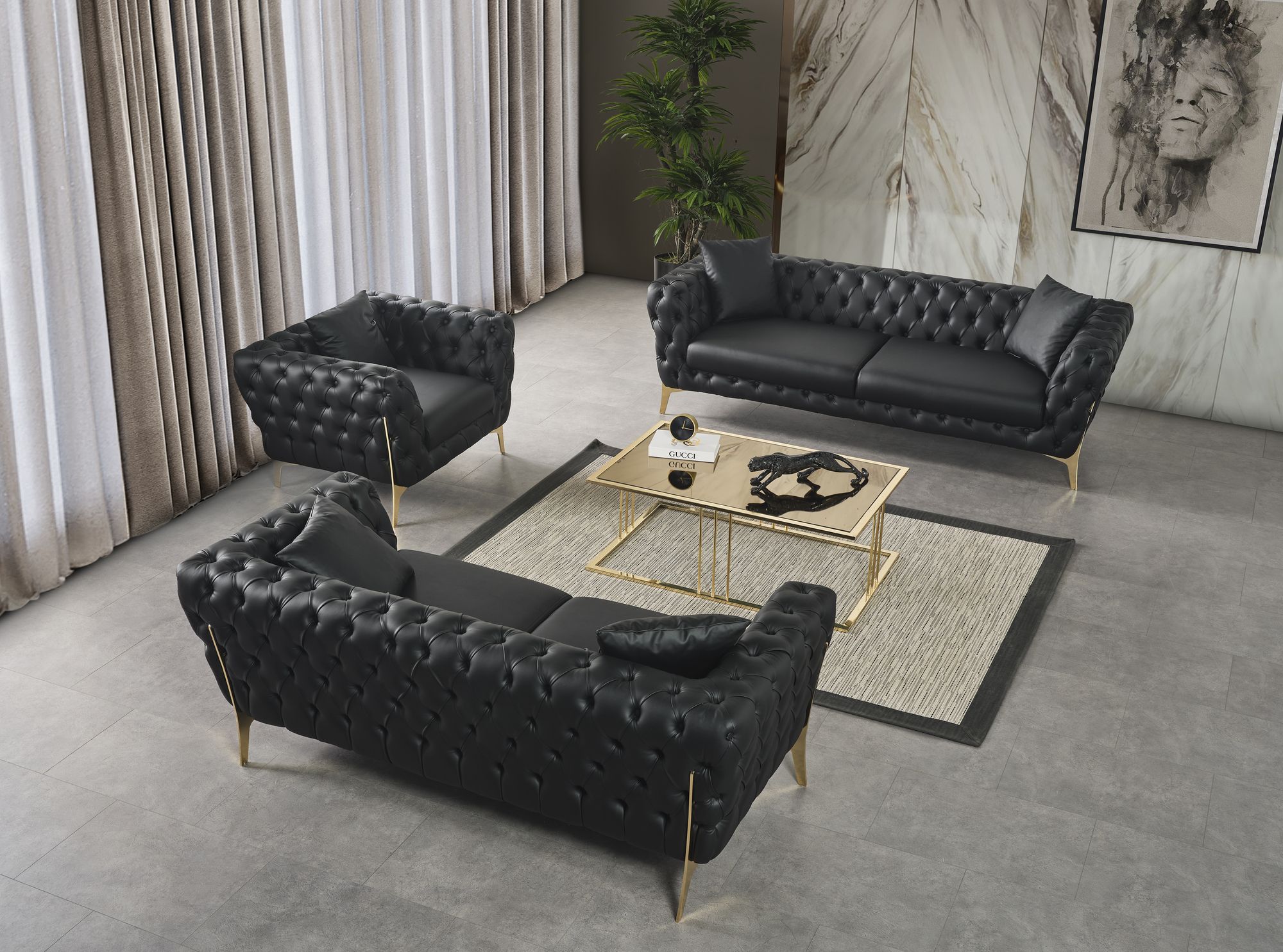 Aurora Faux Leather Loveseat
