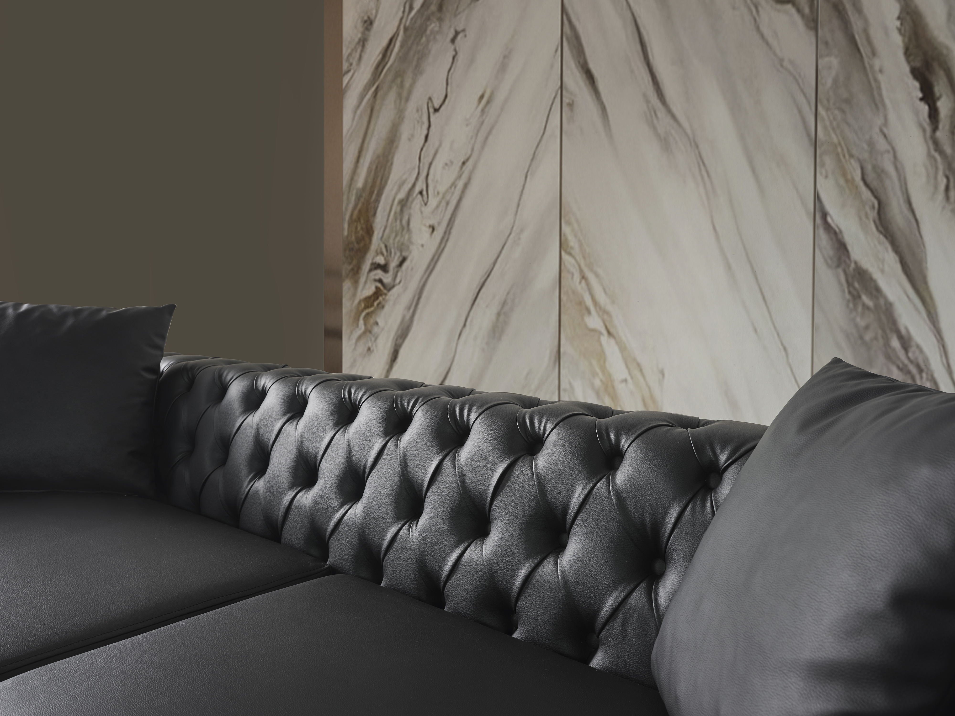 Aurora Faux Leather Sofa