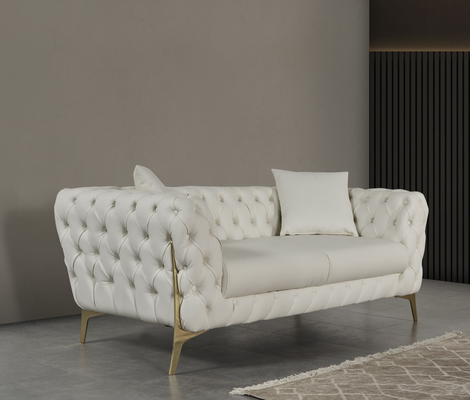 Aurora Faux Leather Loveseat