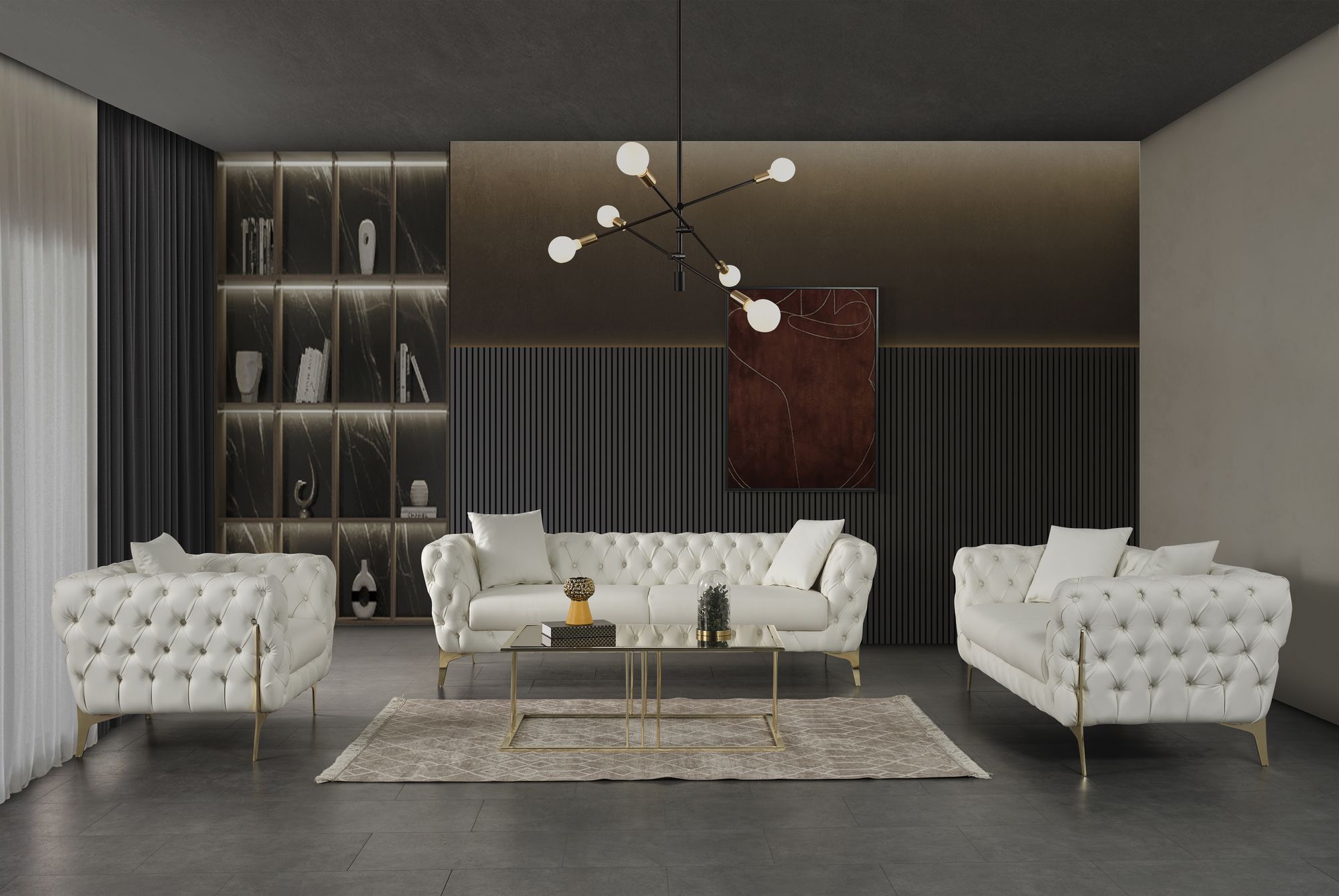 Aurora Faux Leather Loveseat