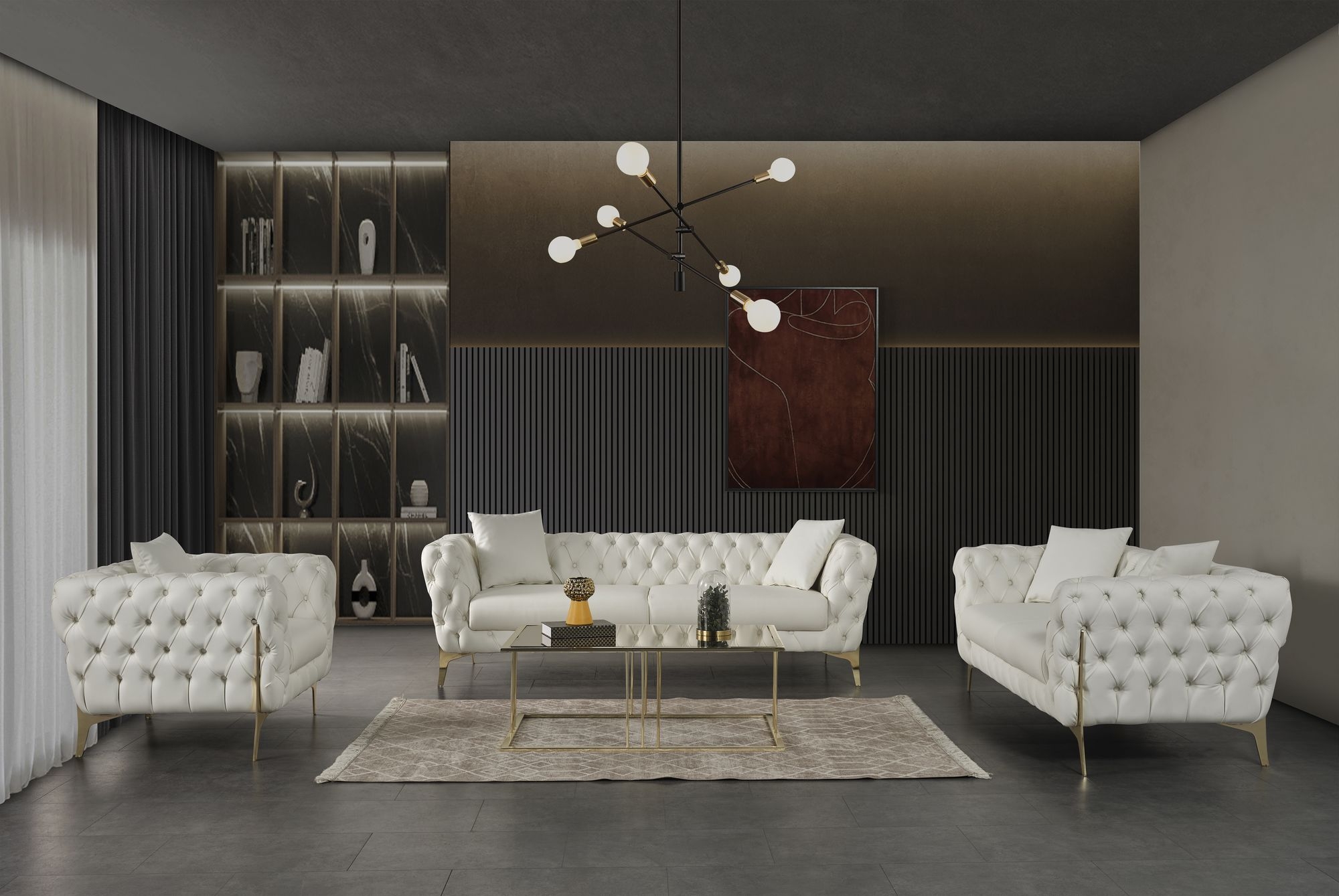 Aurora Faux Leather Loveseat
