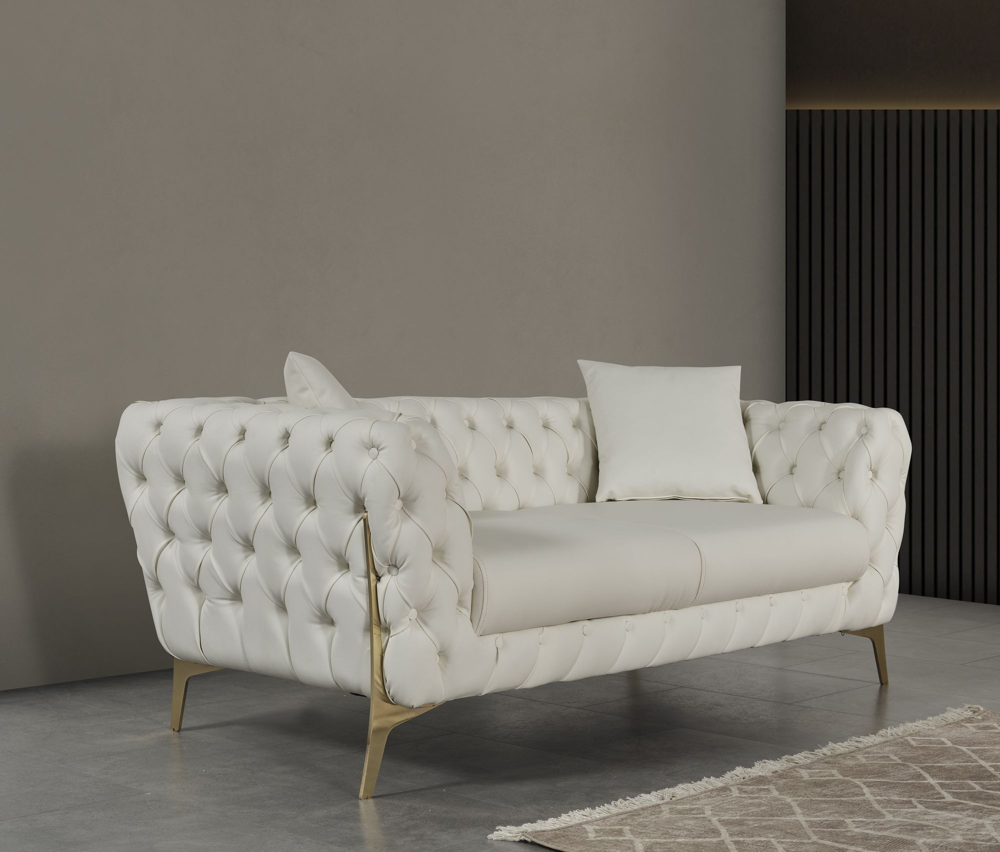 Aurora Faux Leather Loveseat