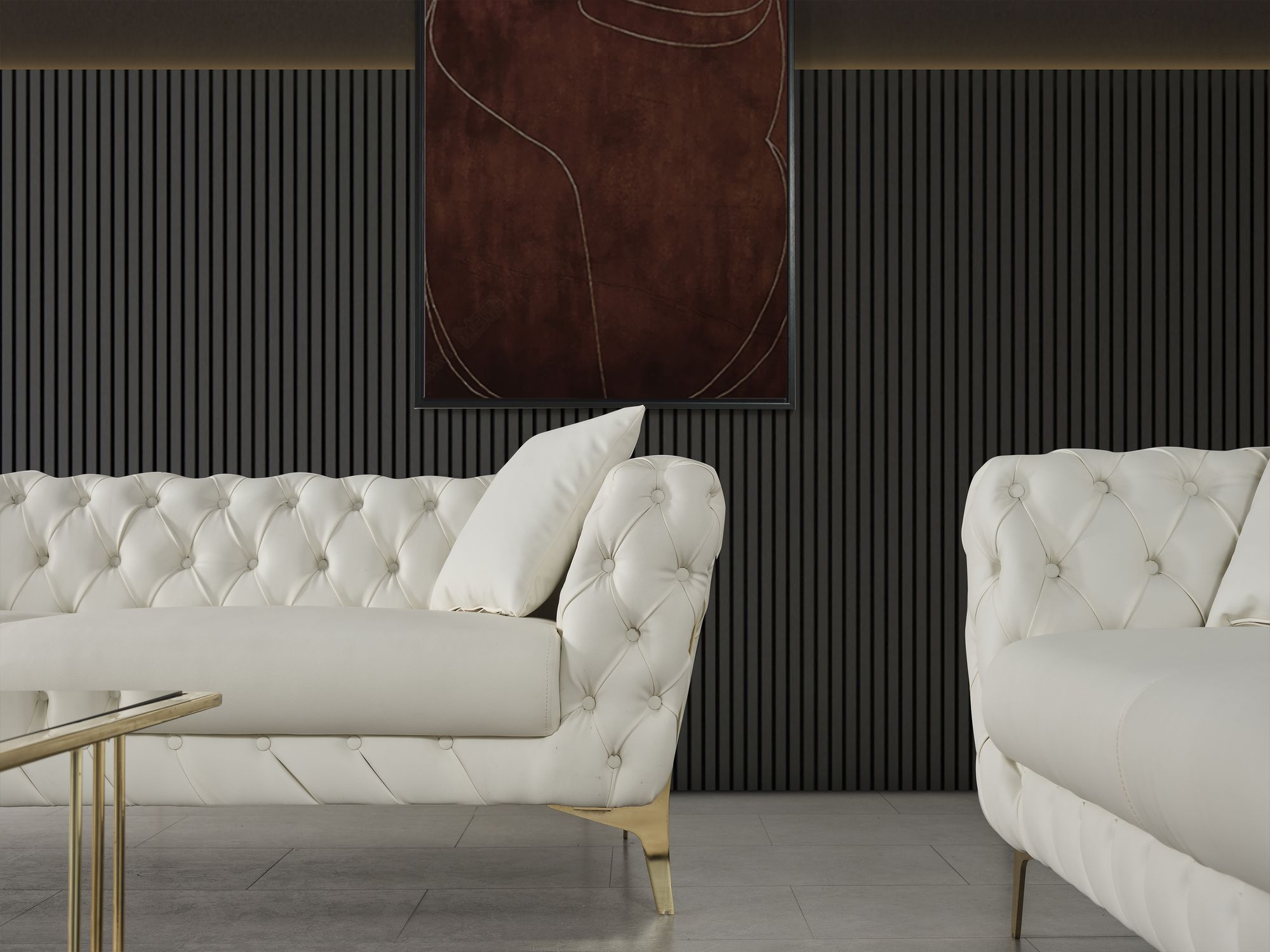 Aurora Faux Leather Loveseat