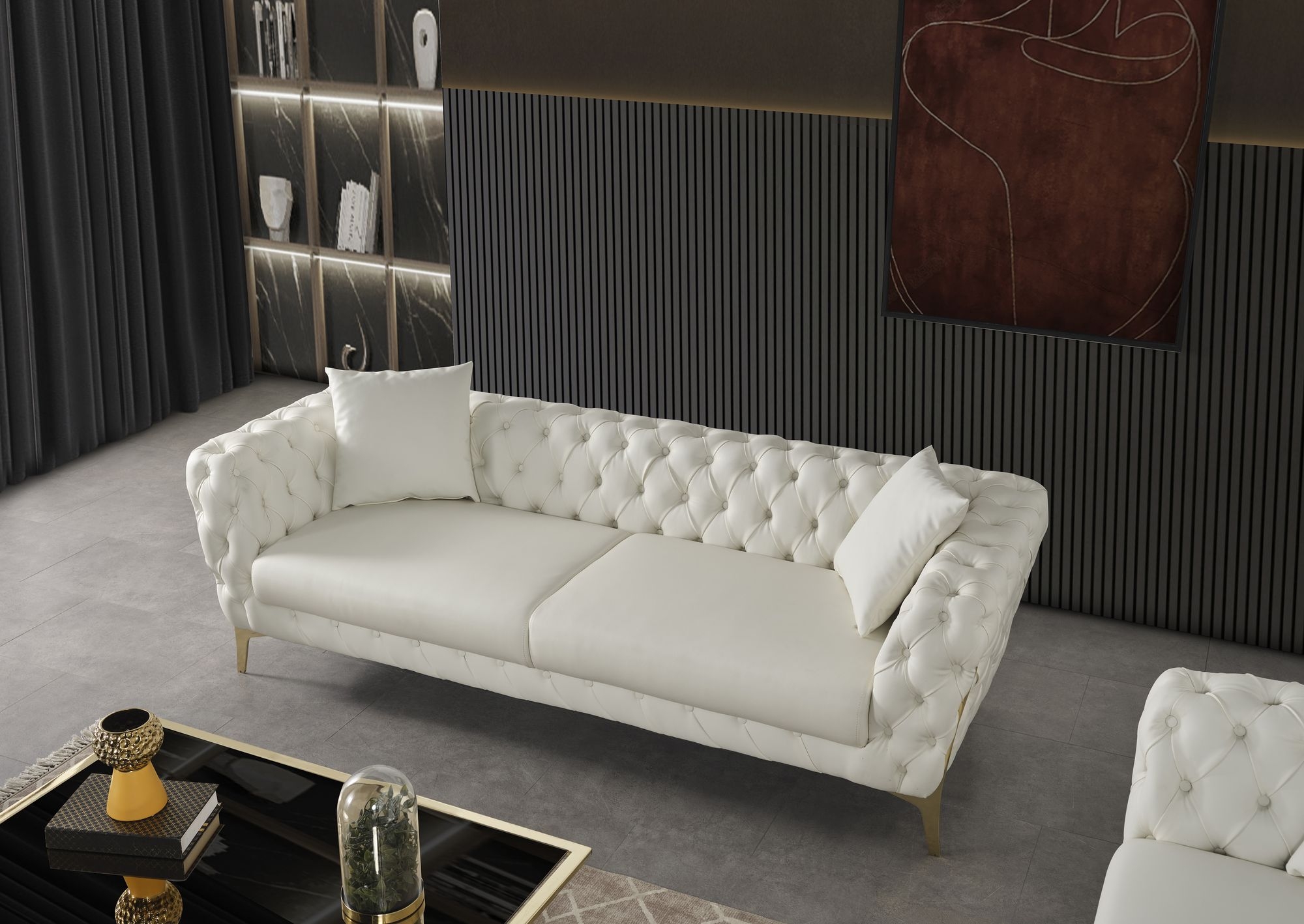 Aurora Faux Leather Loveseat