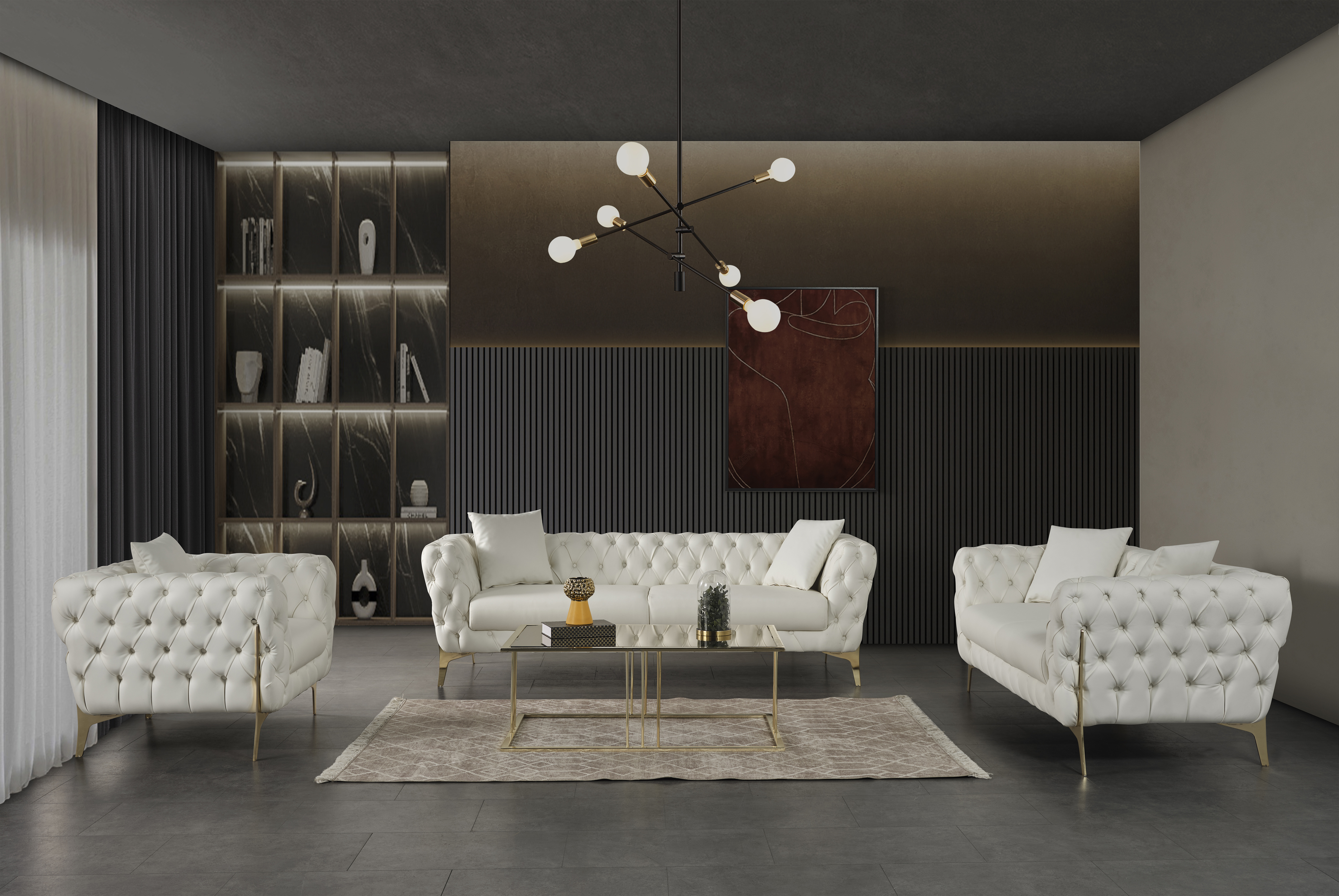 Aurora Faux Leather Sofa
