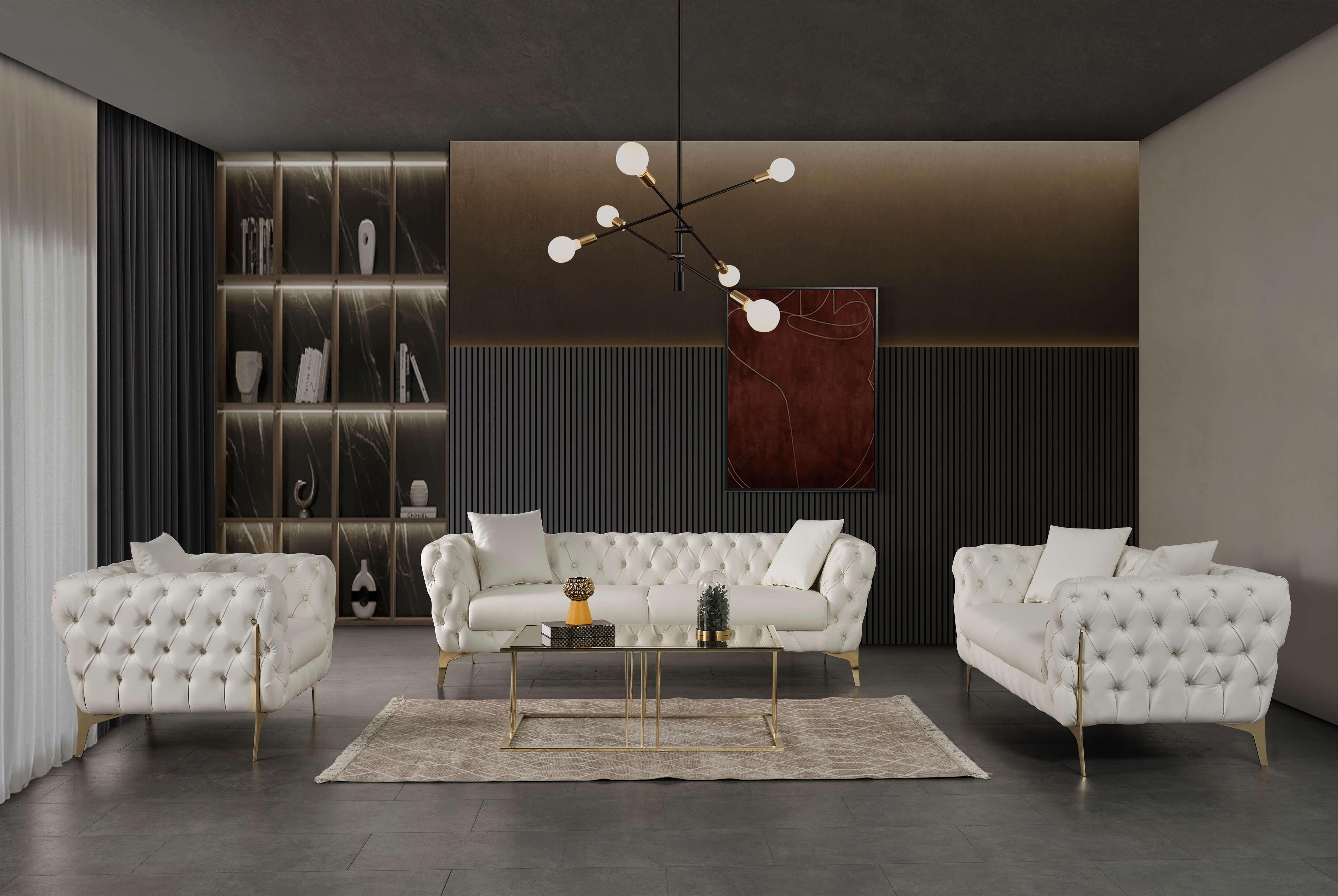 Aurora Faux Leather Sofa
