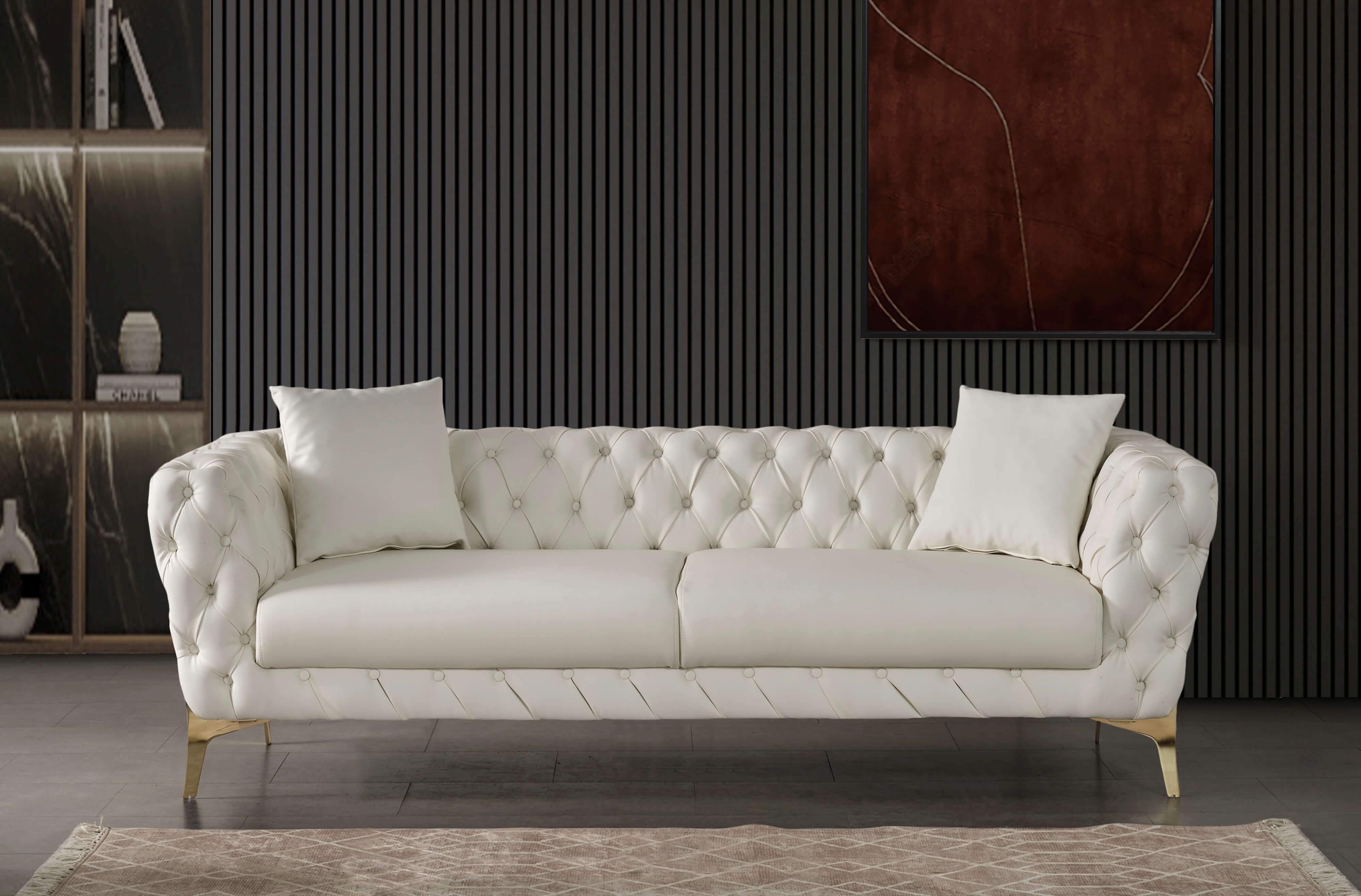 Aurora Faux Leather Sofa