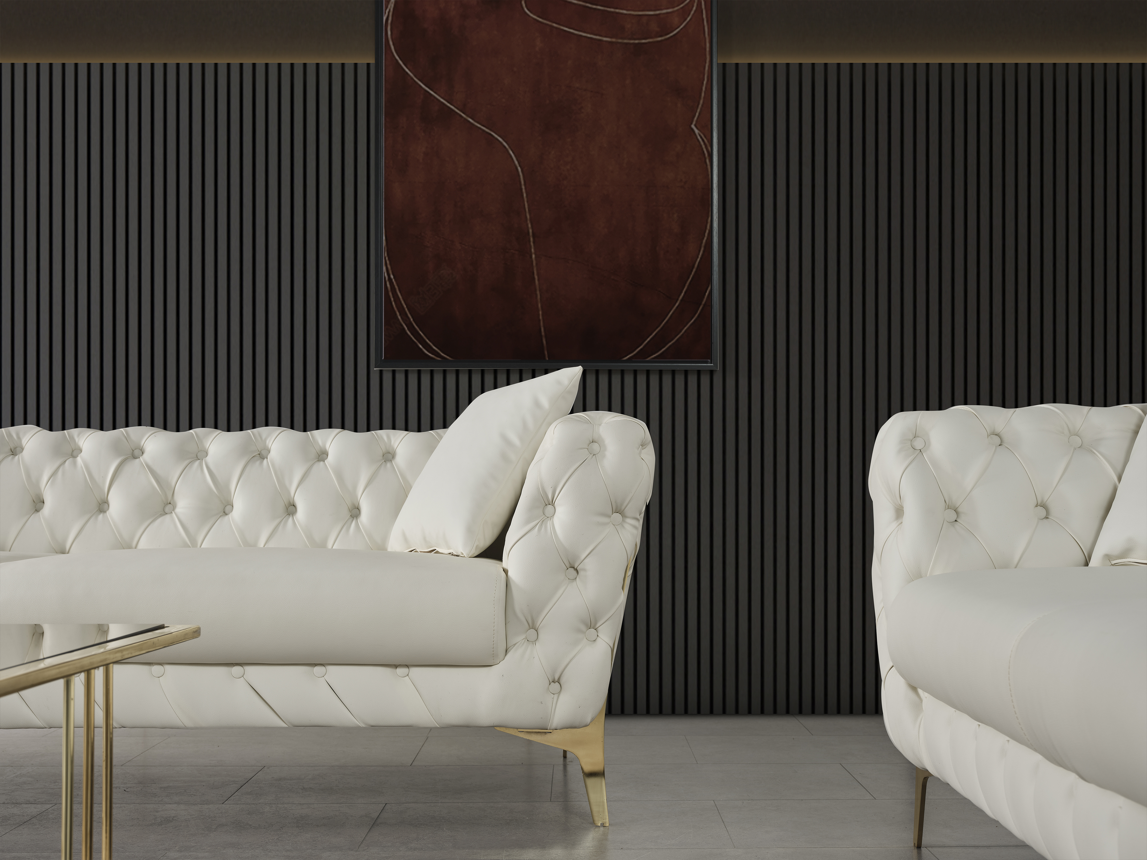 Aurora Faux Leather Sofa