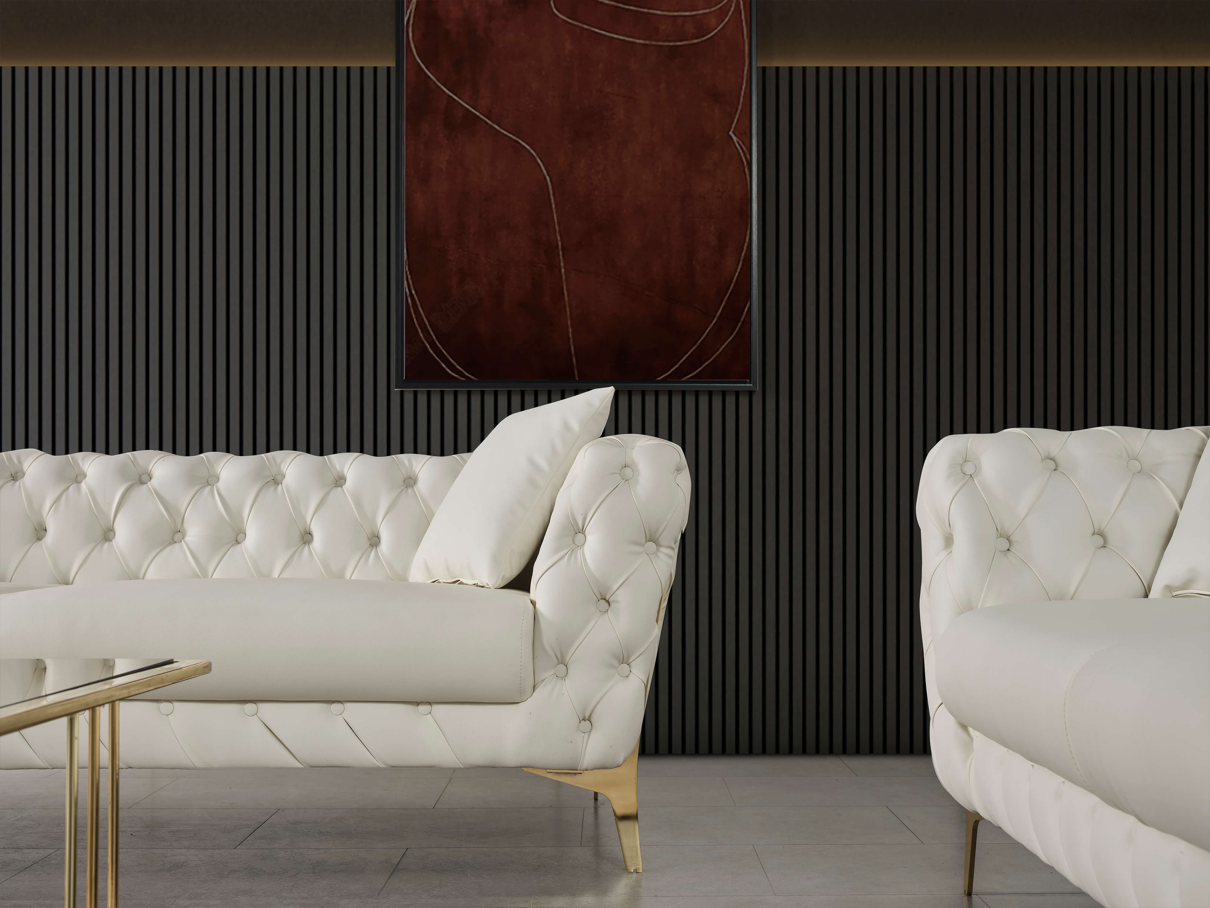 Aurora Faux Leather Sofa