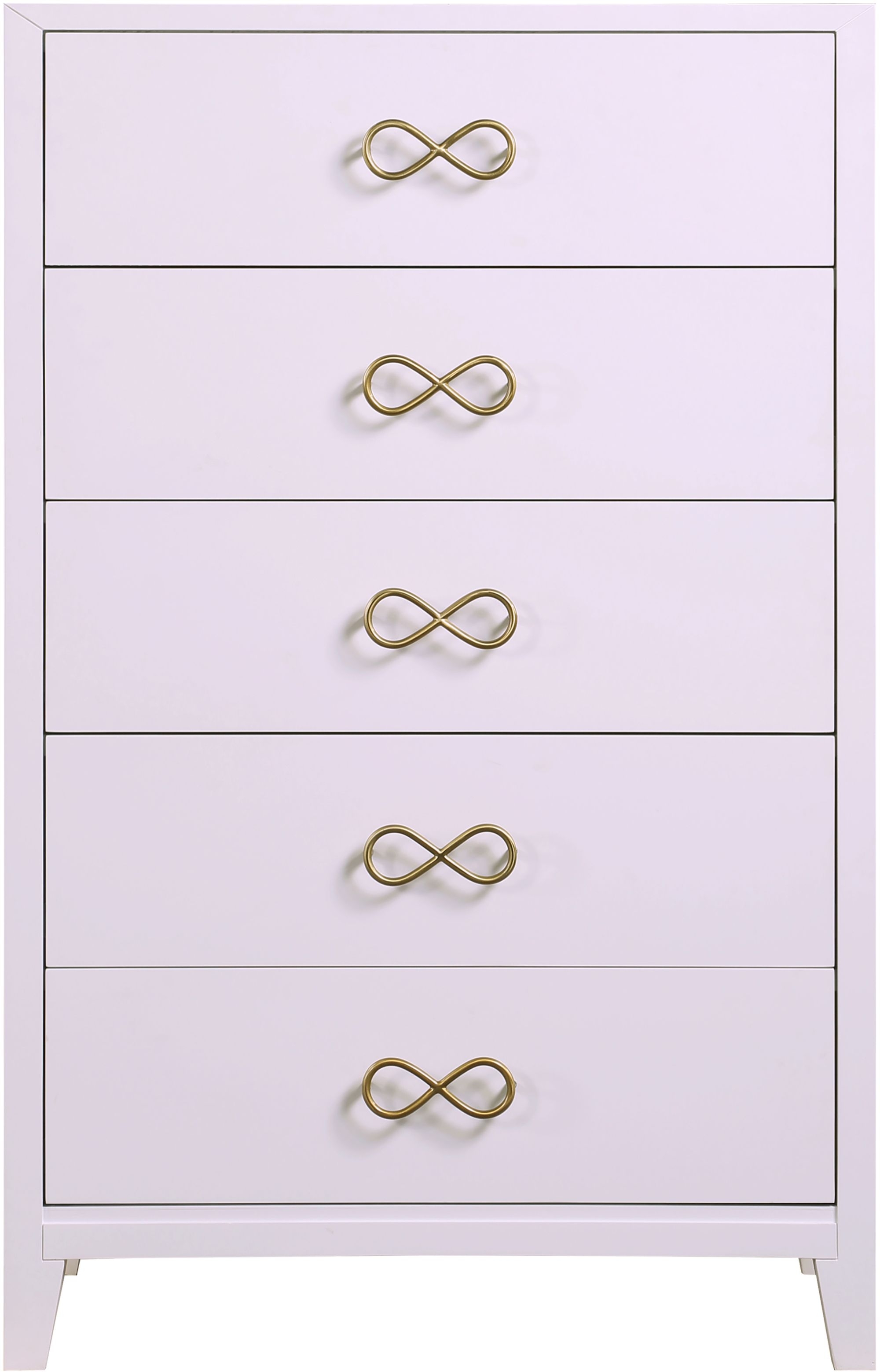 Bowtie 5-Drawer Wood Chest