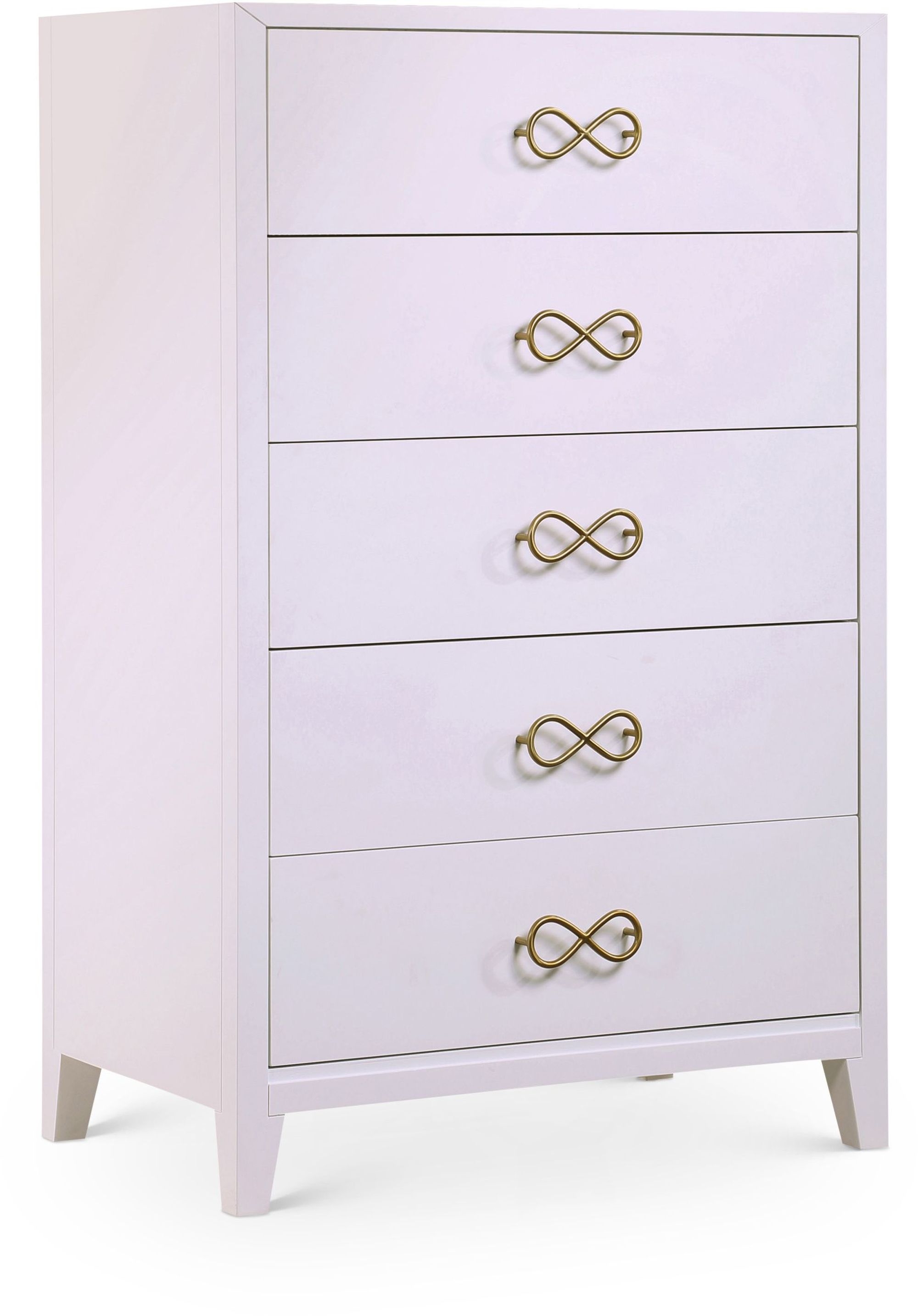Bowtie 5-Drawer Wood Chest