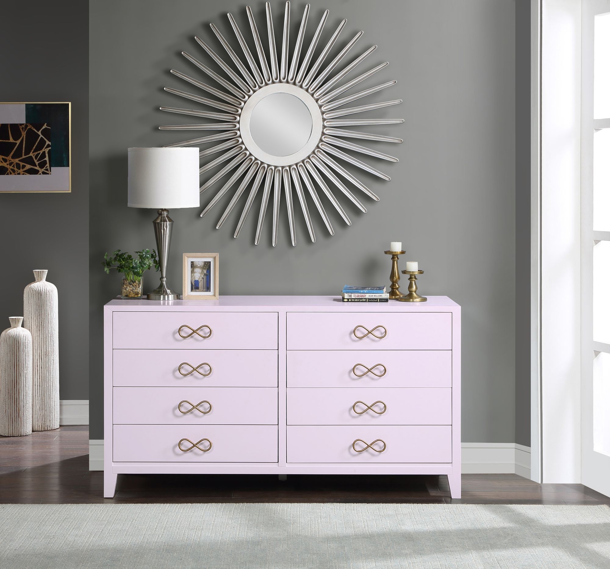Bowtie 6-Drawer Wood Dresser