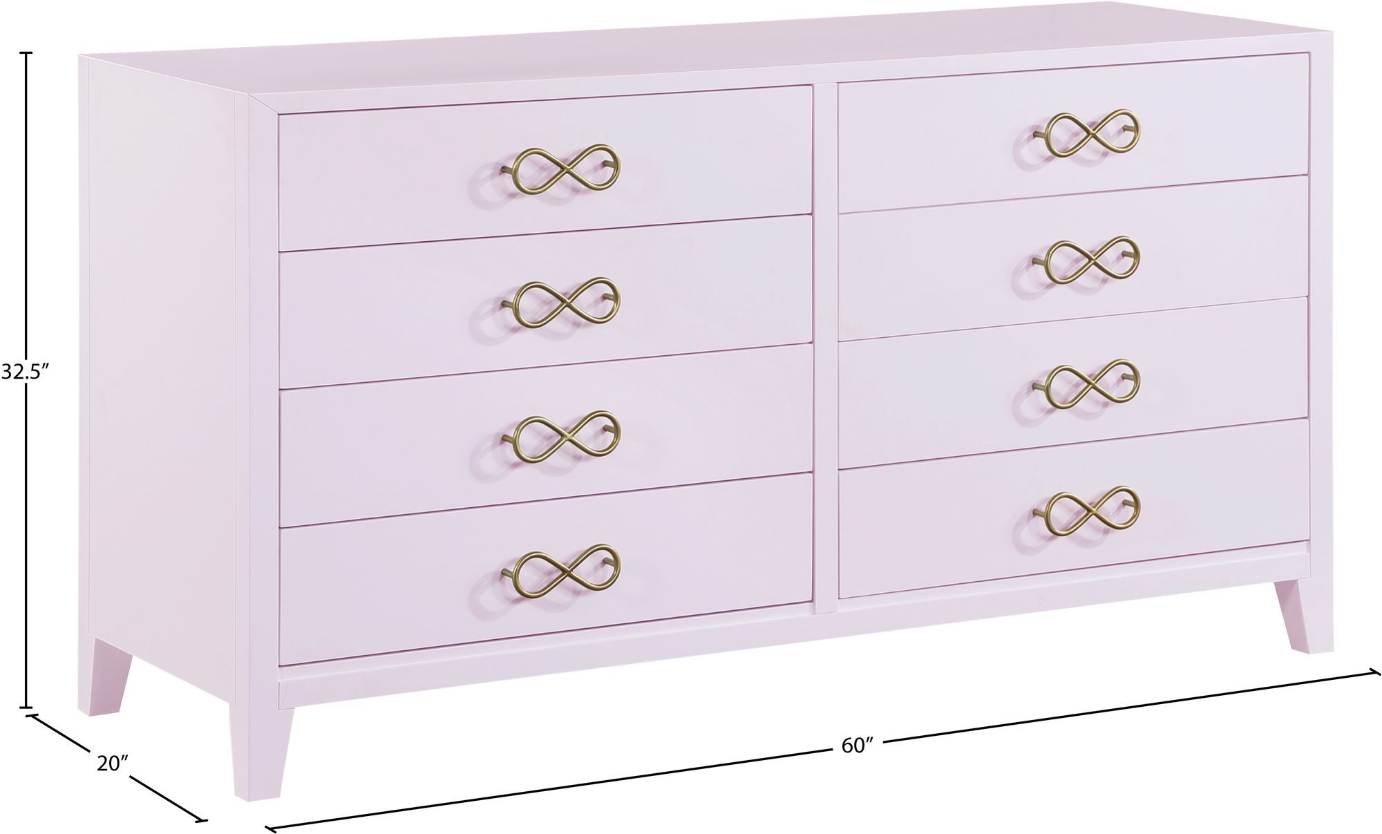 Bowtie 6-Drawer Wood Dresser