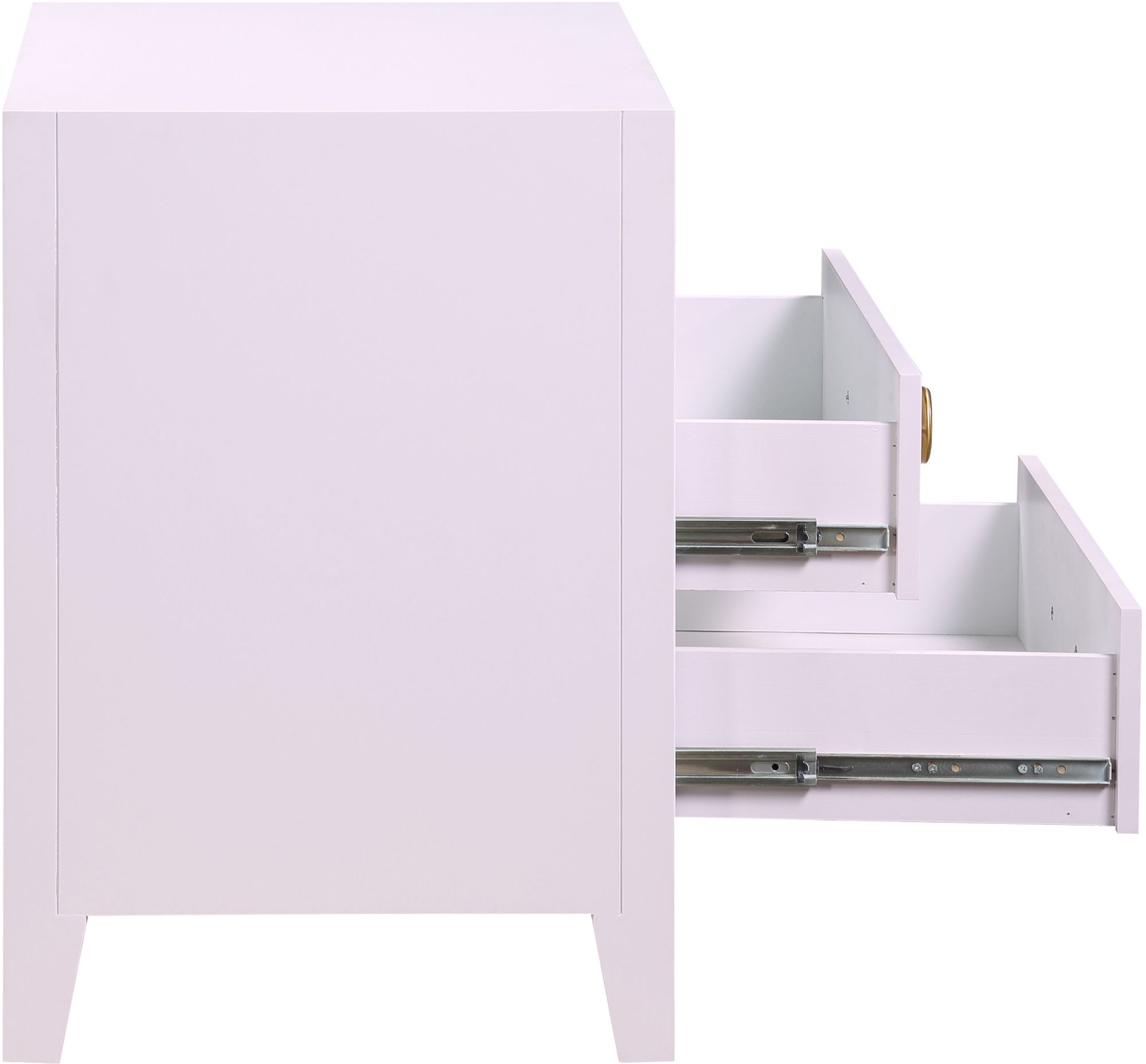 Bowtie 2-Drawer Wood Veneer Nightstand