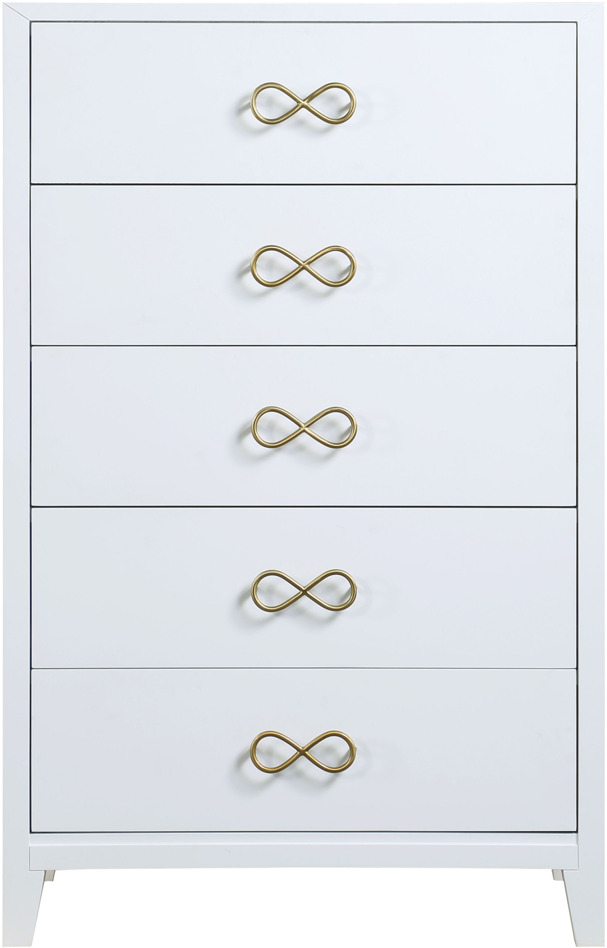 Bowtie 5-Drawer Wood Chest