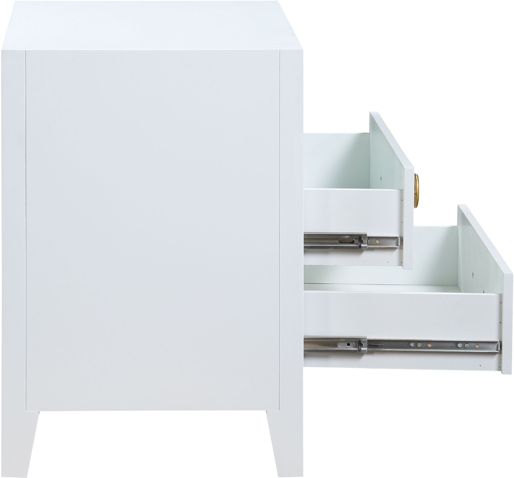 Bowtie 2-Drawer Wood Veneer Nightstand