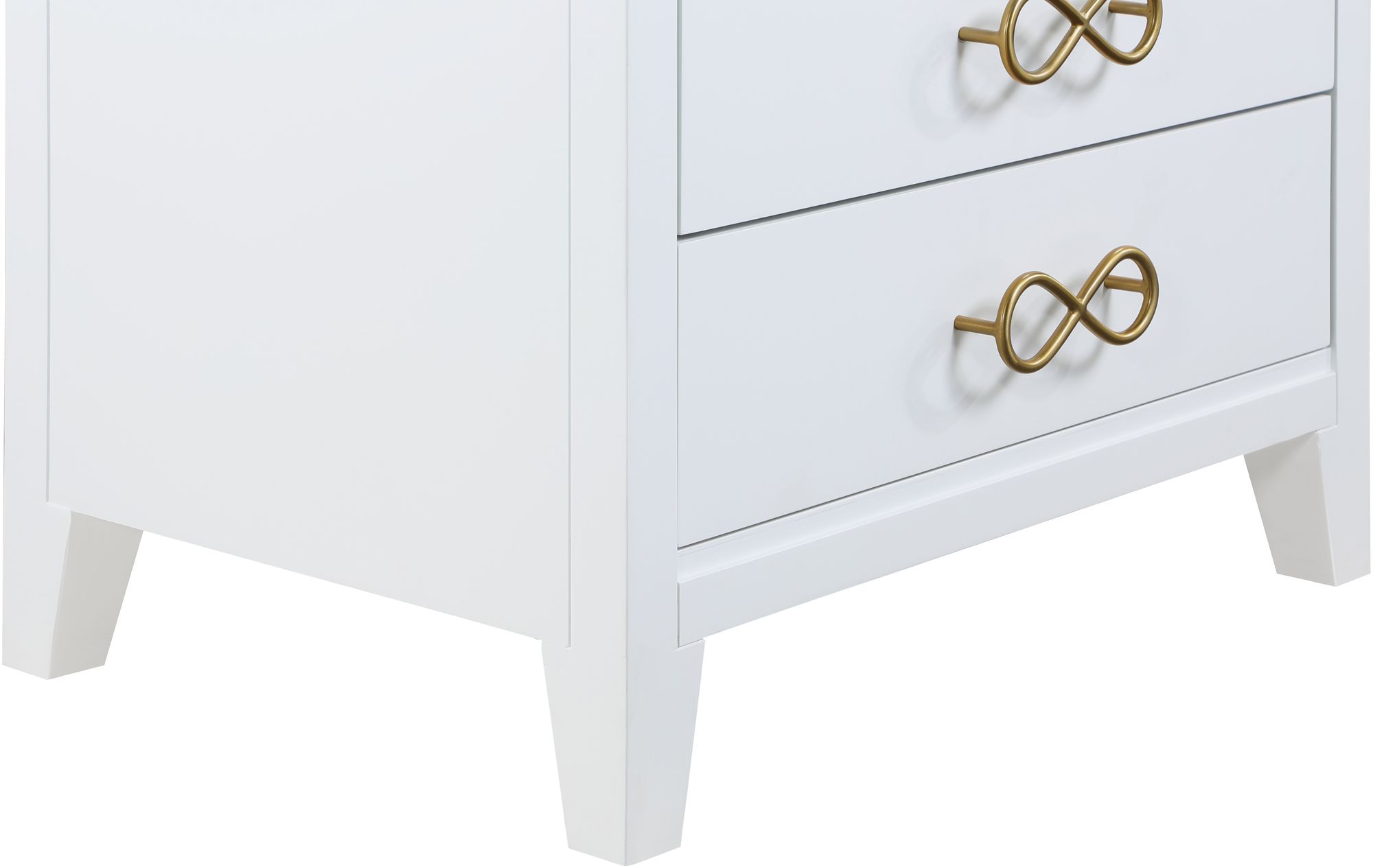 Bowtie 2-Drawer Wood Veneer Nightstand