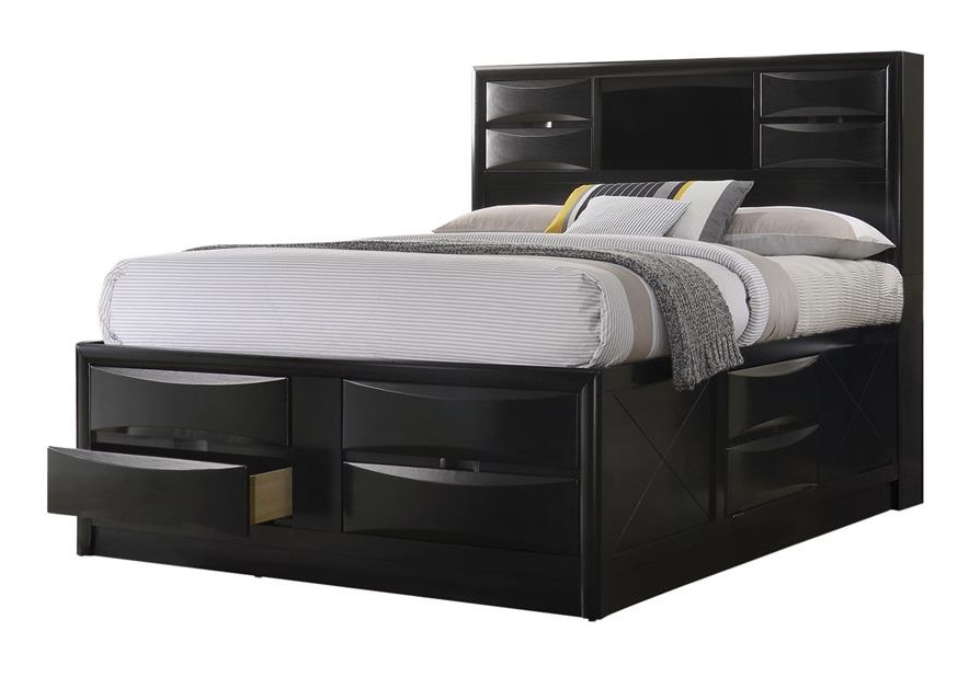 Briana Wood Platform Storage Bedroom Set