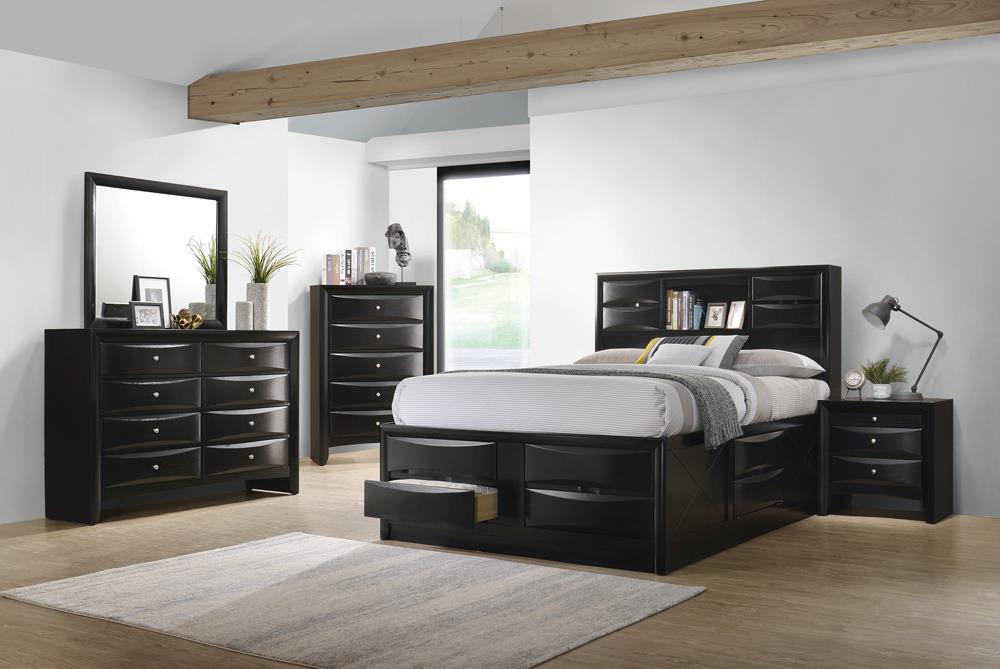 Briana Wood Platform Storage Bed, Queen Size