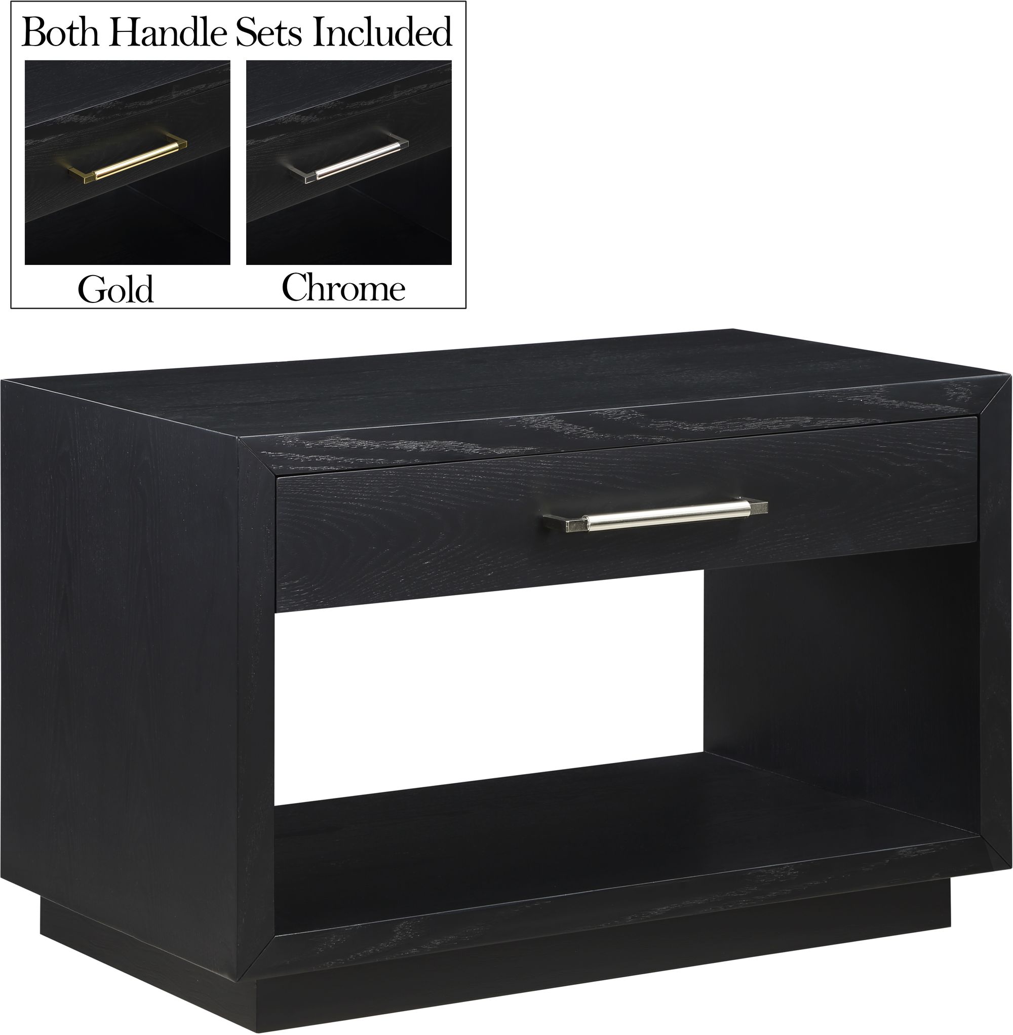 Avery 1-Drawer Oak Veneer Nightstand