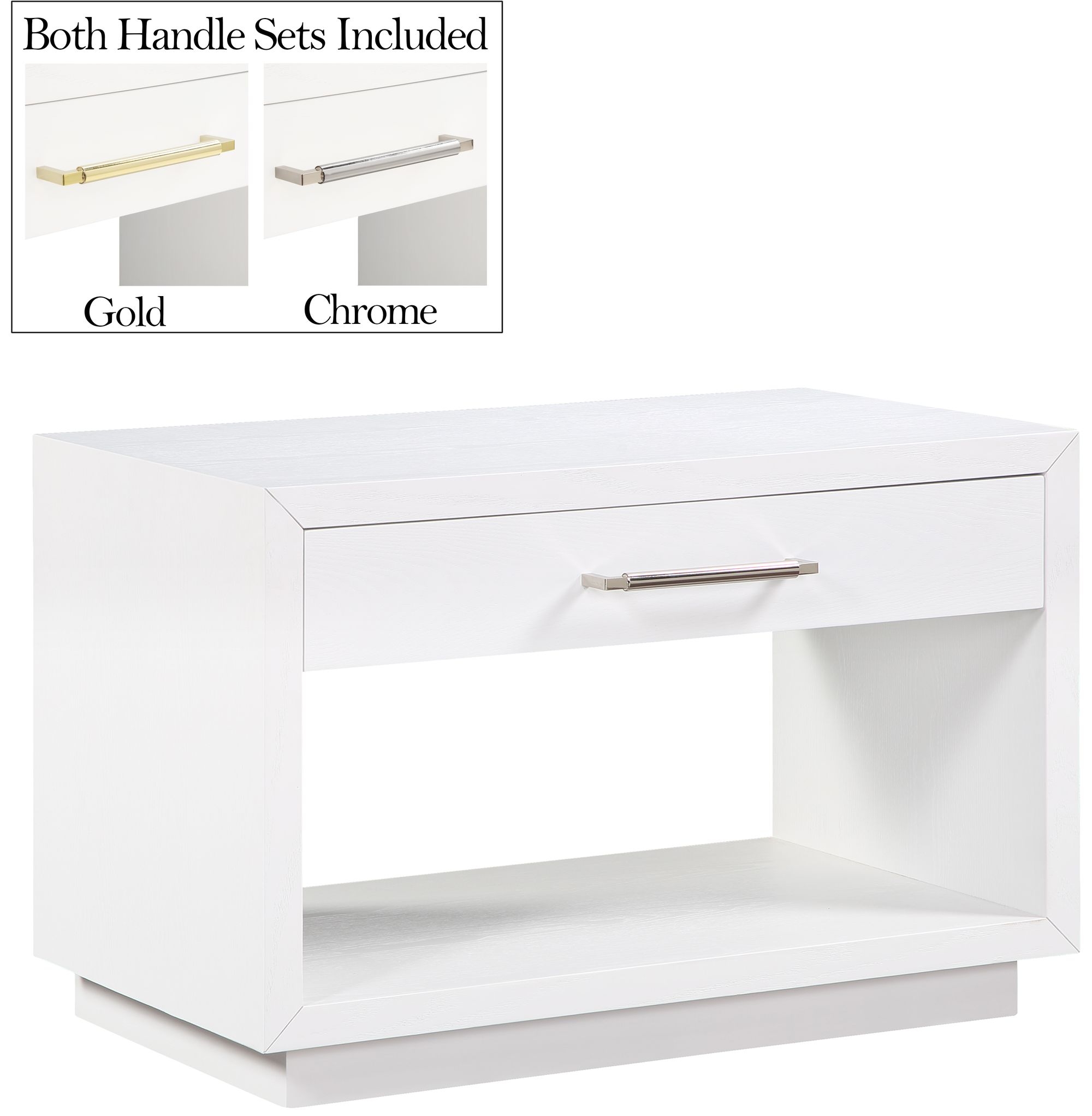Avery 1-Drawer Oak Veneer Nightstand