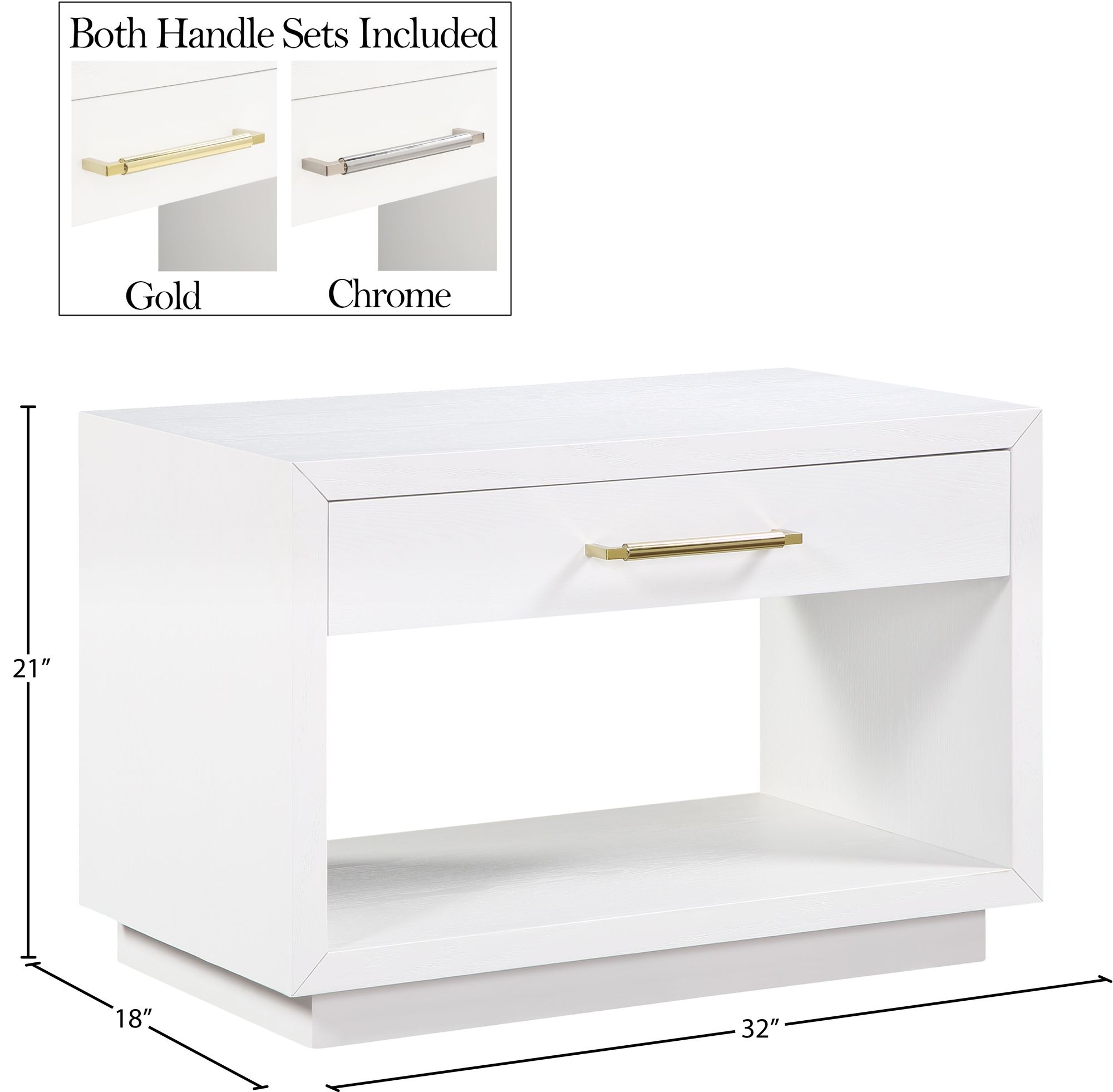 Avery 1-Drawer Oak Veneer Nightstand