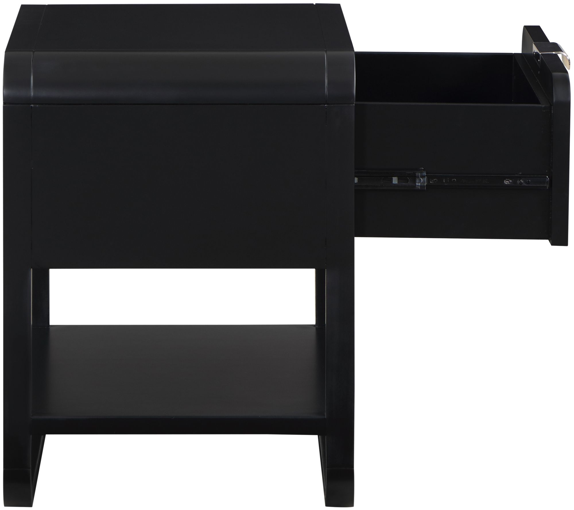 Sage 1-Drawer Wood Nightstand with Natural Cane Drawer Front