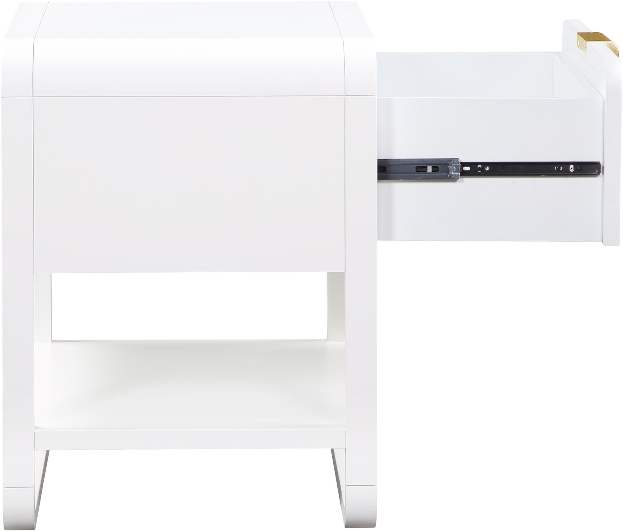 Sage 1-Drawer Wood Nightstand with Natural Cane Drawer Front