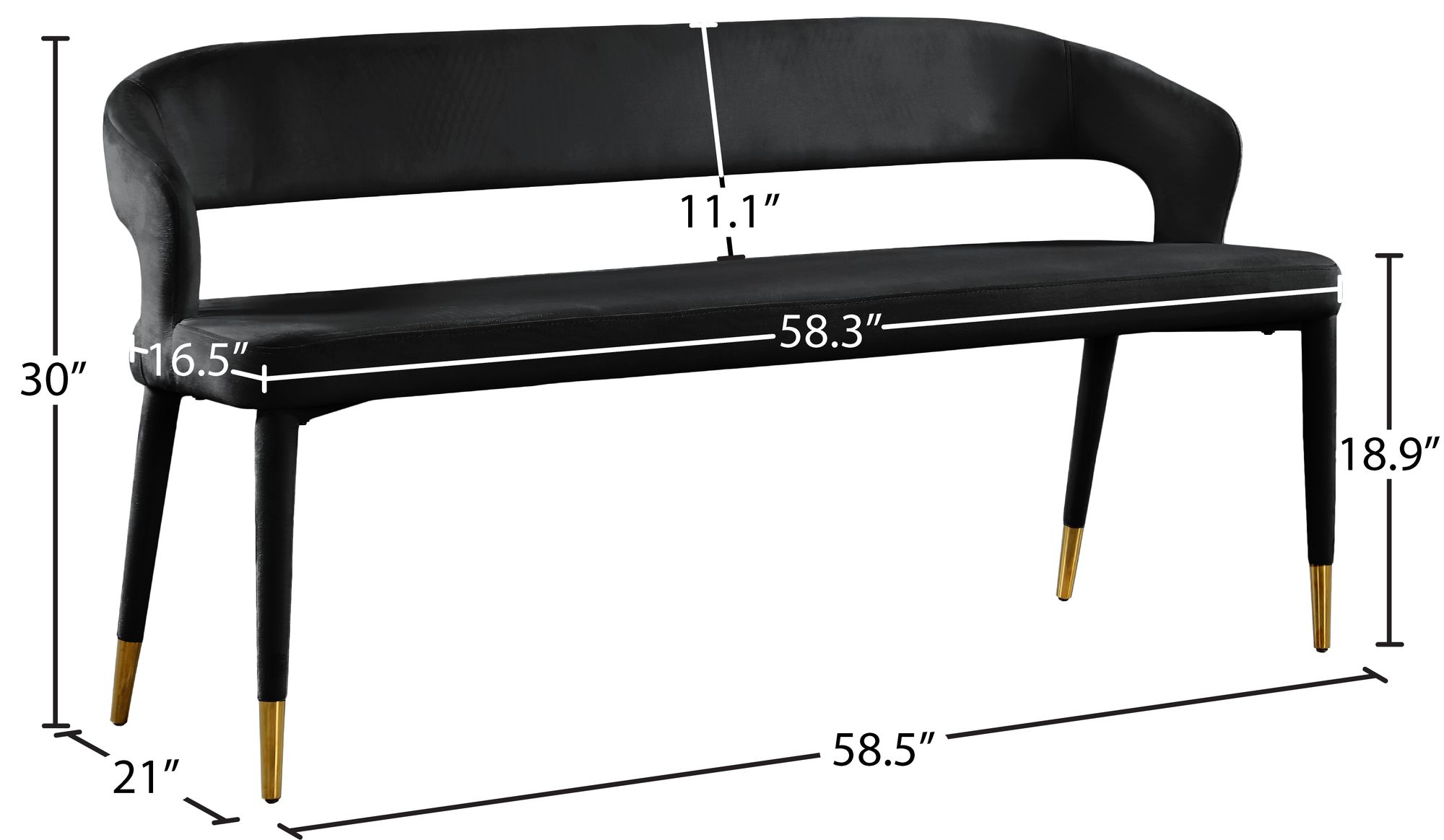 Destiny Velvet Bench