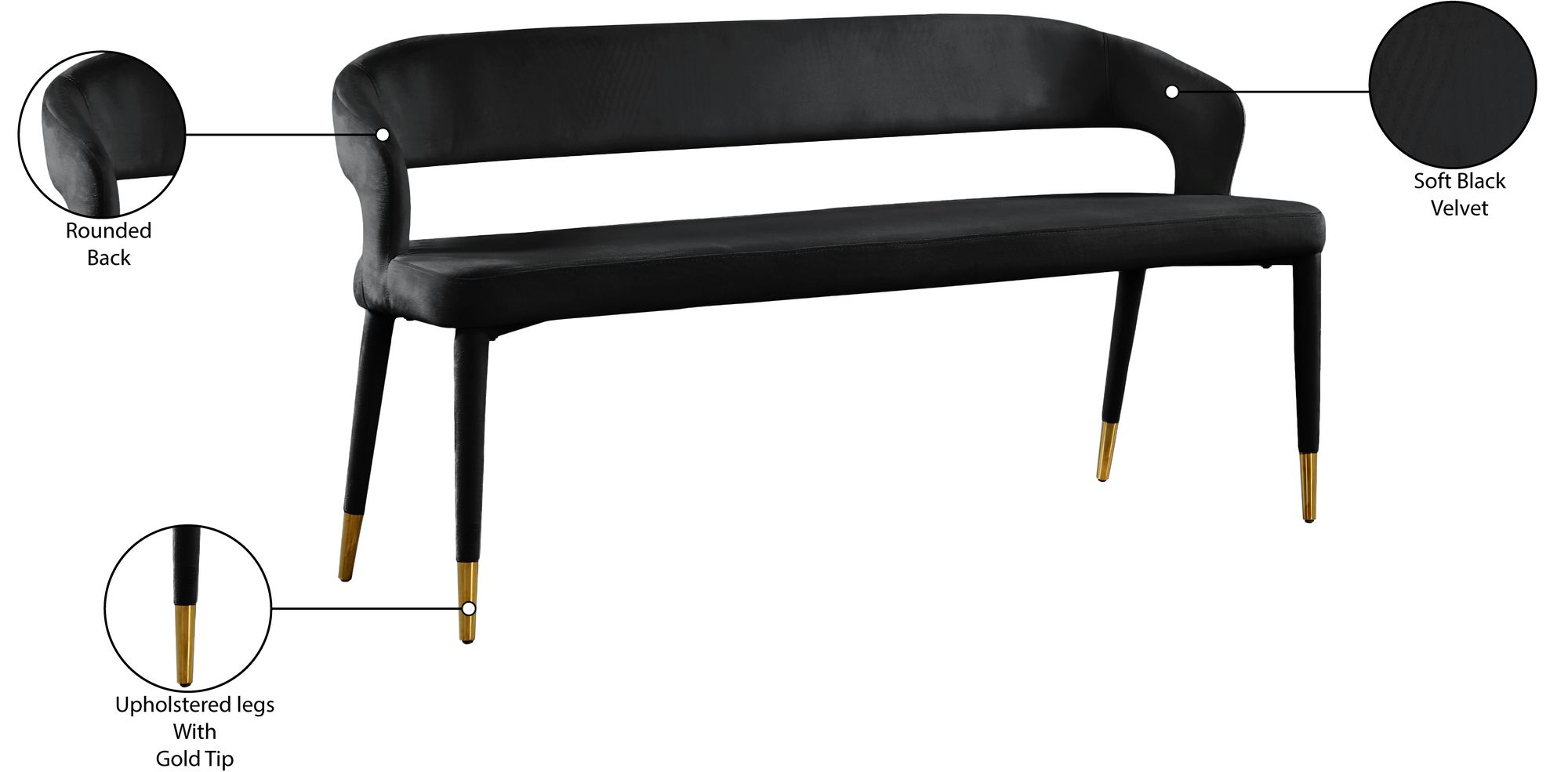 Destiny Velvet Bench