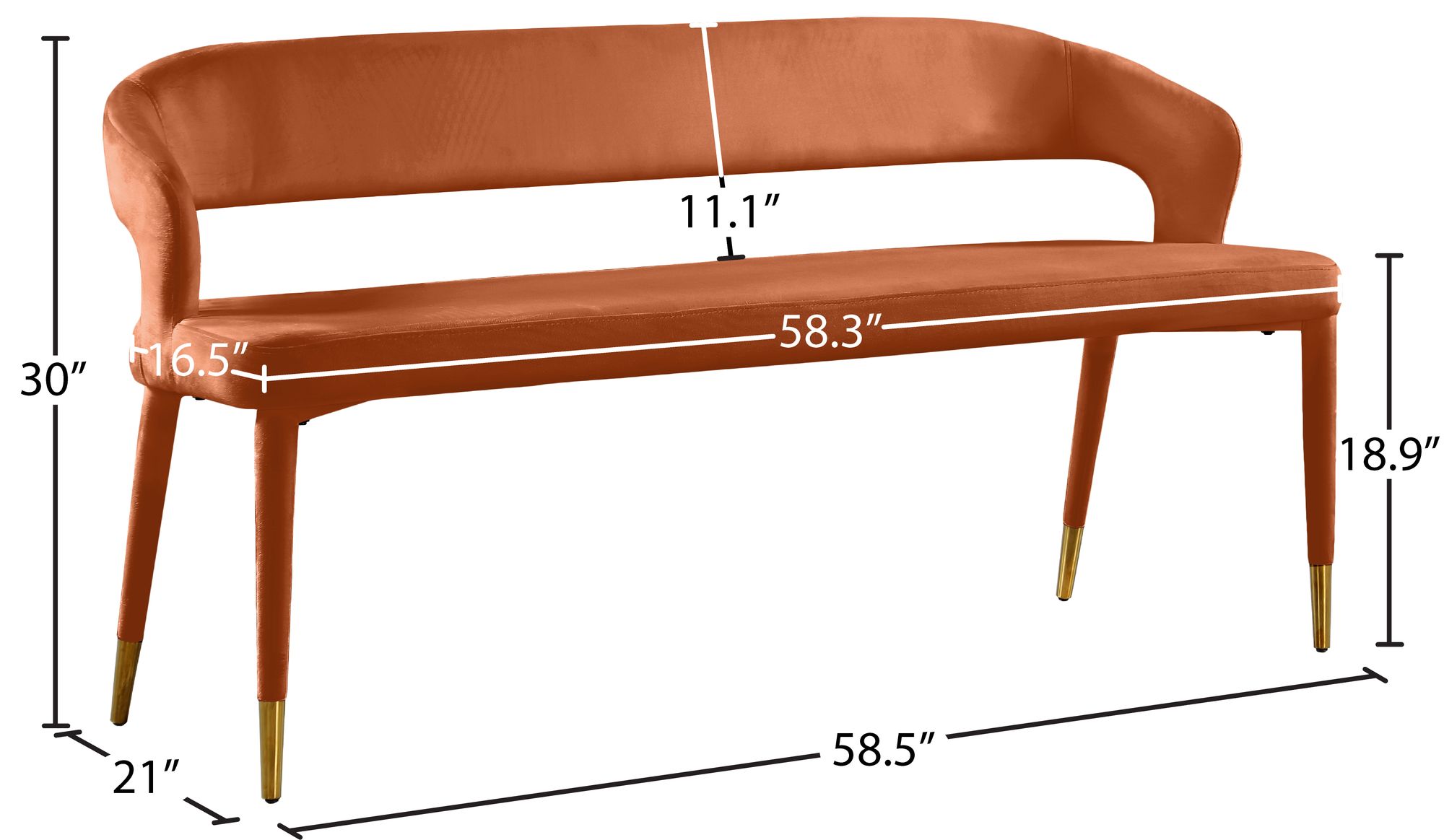 Destiny Velvet Bench
