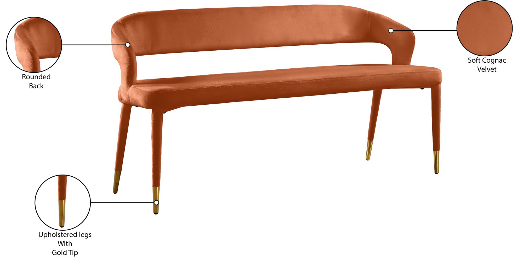 Destiny Velvet Bench