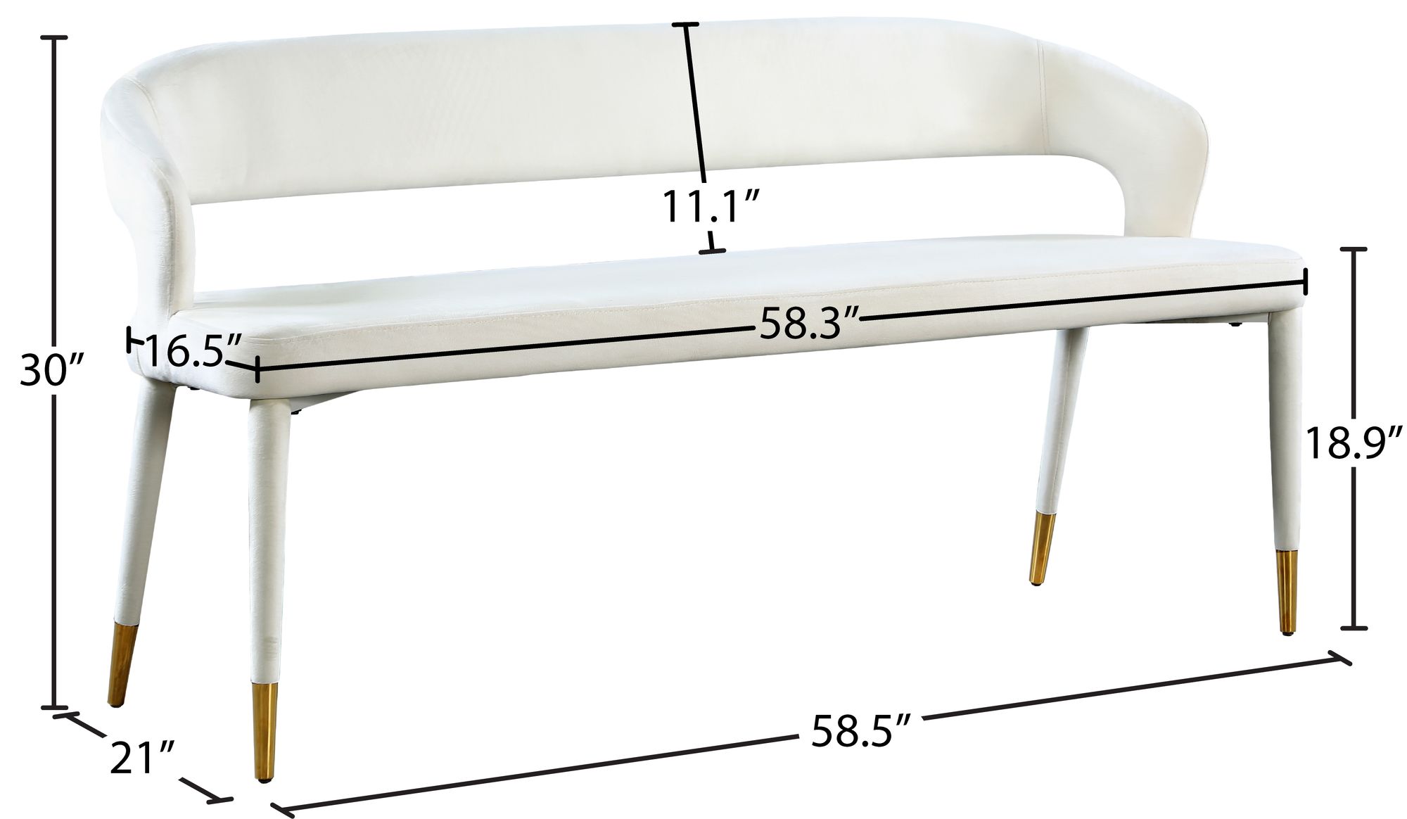 Destiny Velvet Bench