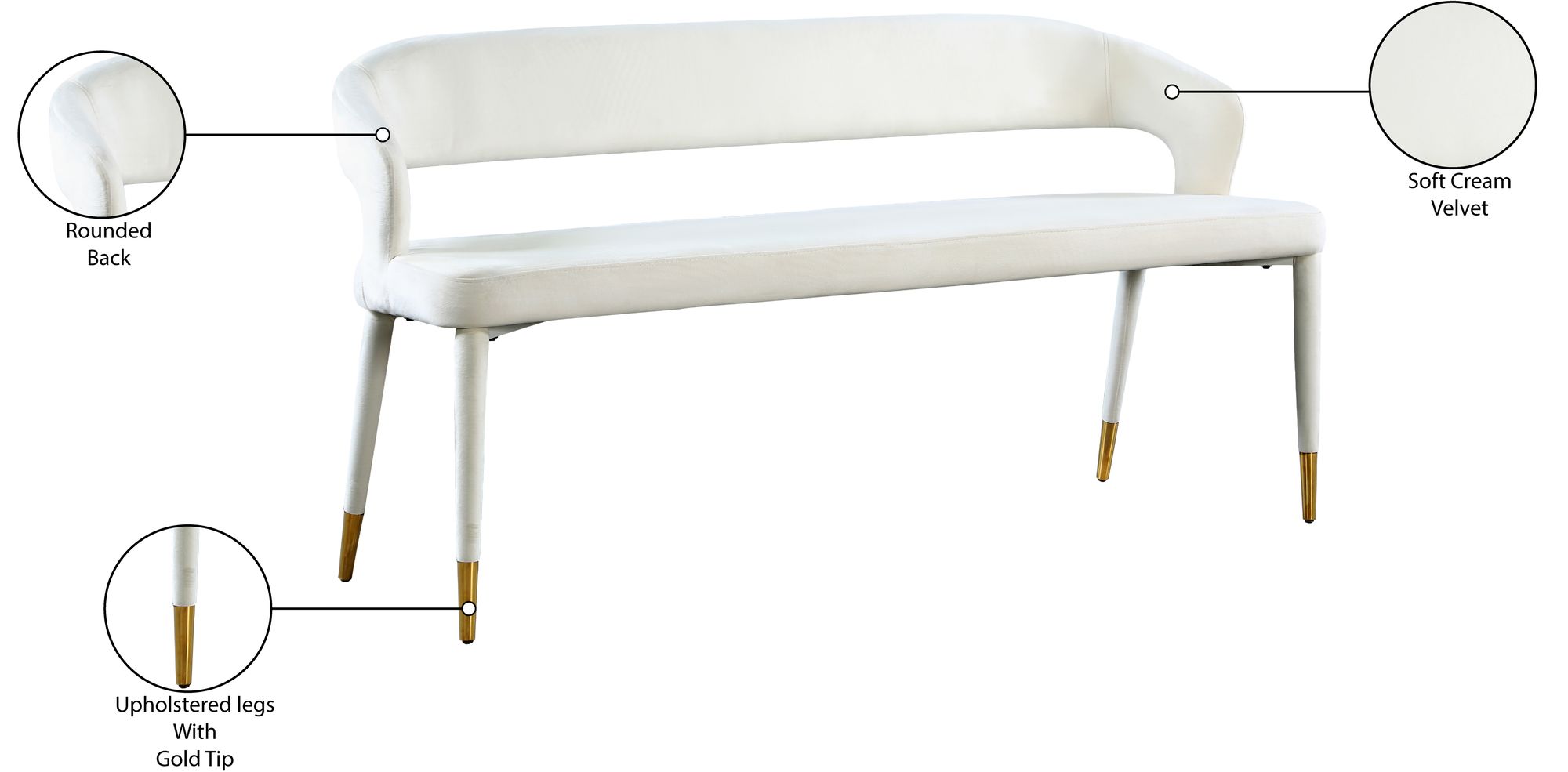 Destiny Velvet Bench