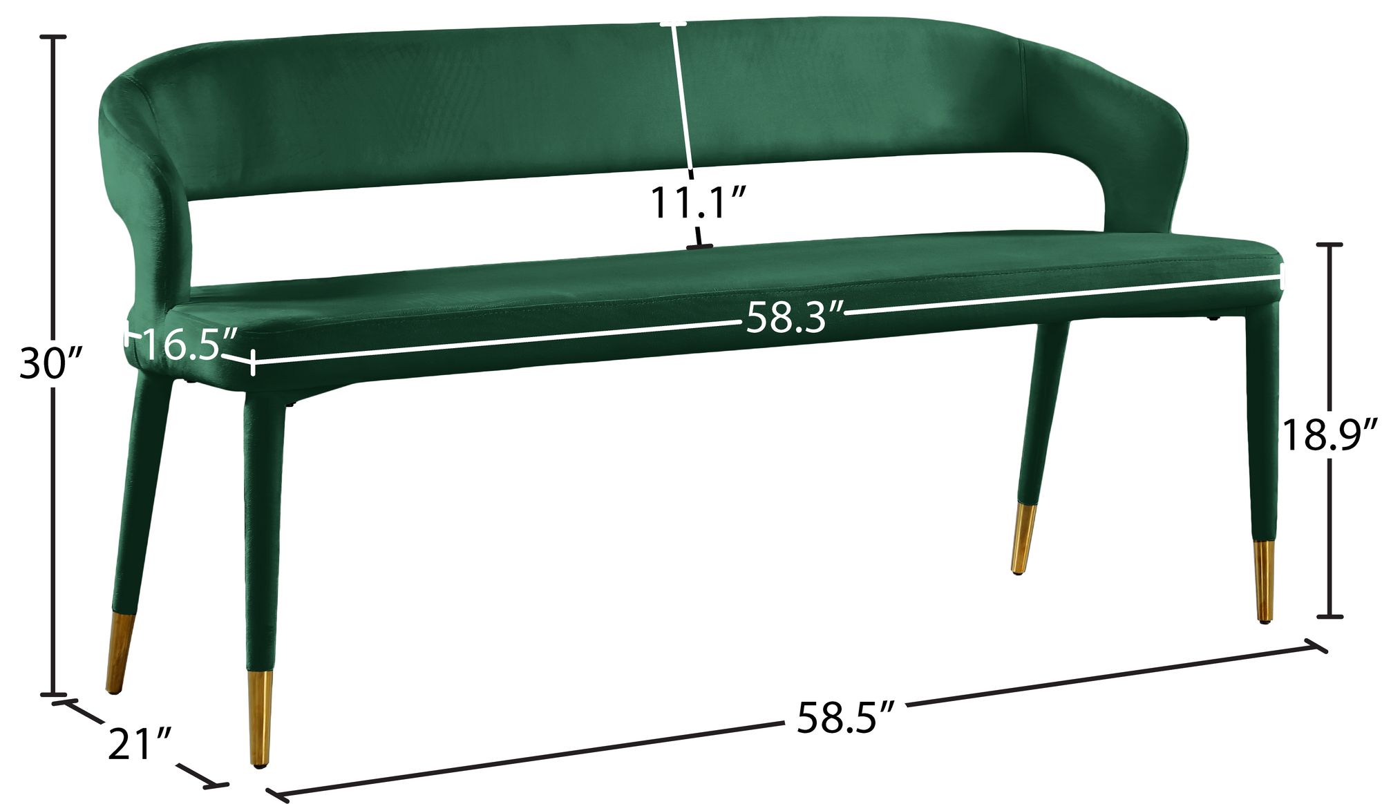 Destiny Velvet Bench