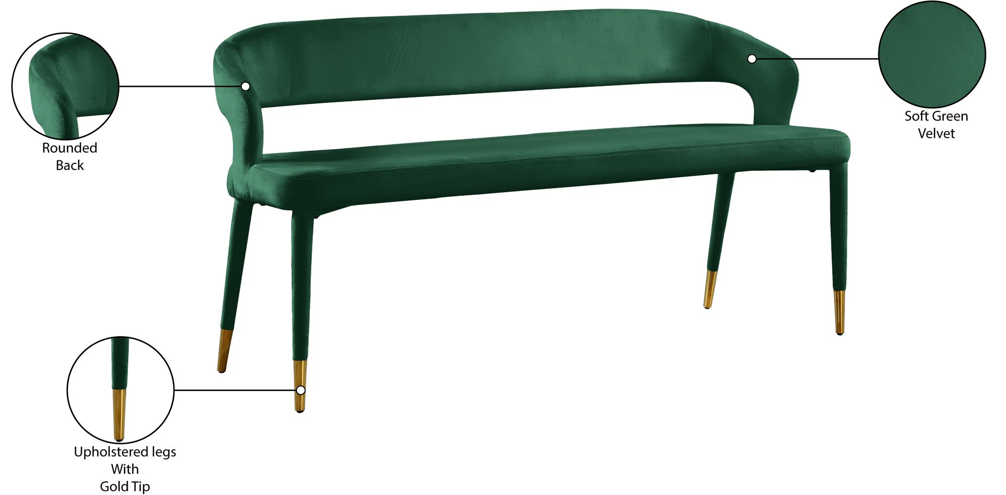 Destiny Velvet Bench