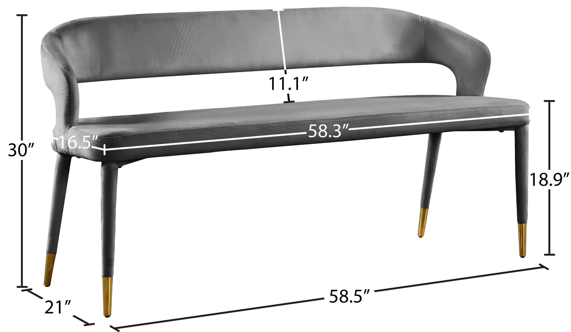 Destiny Velvet Bench