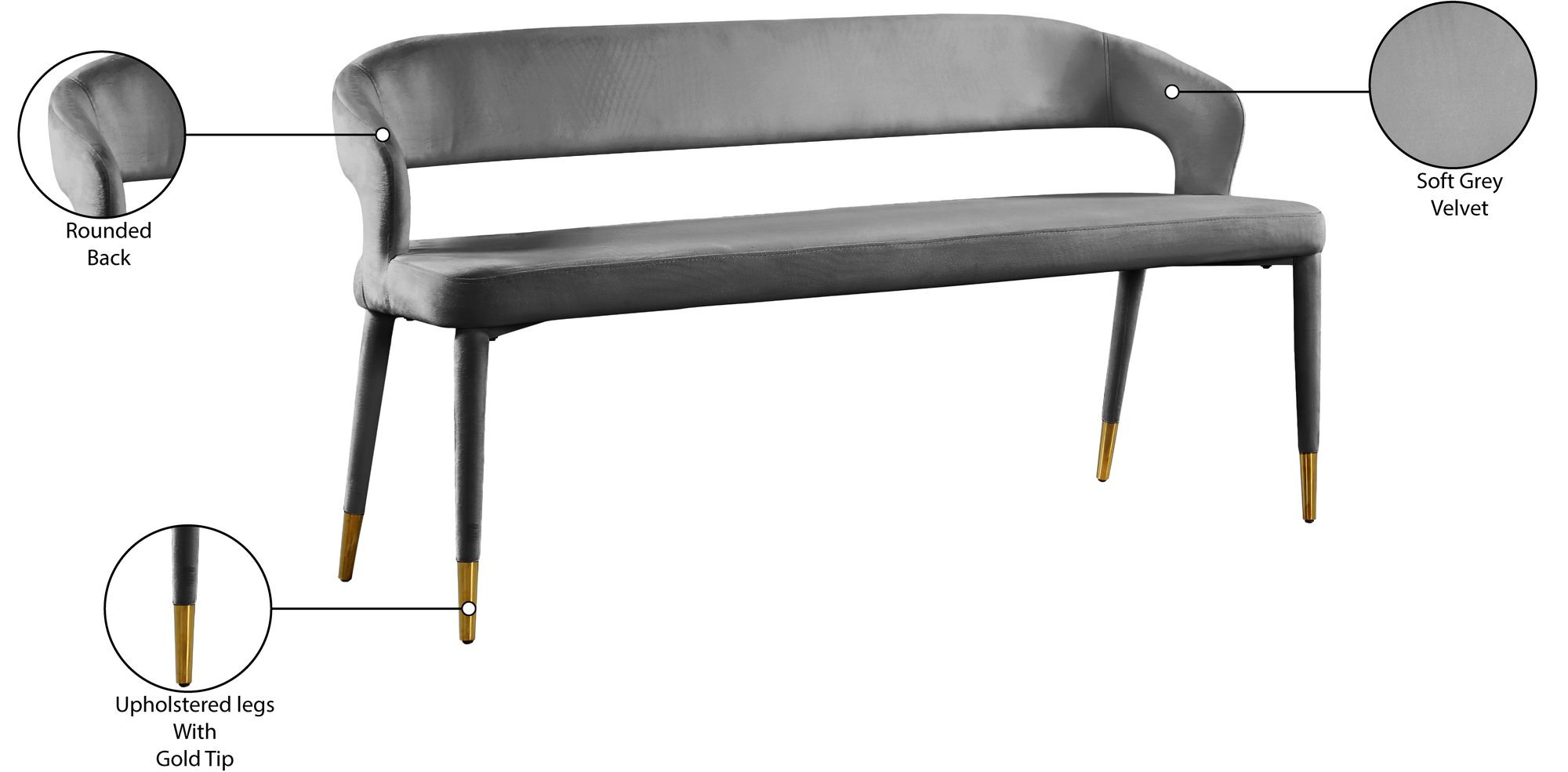 Destiny Velvet Bench